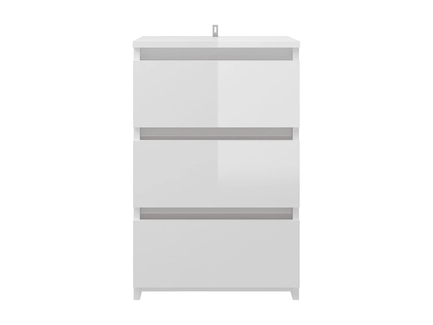 Mesas cabeceira 2 peças 40x35x62,5 cm contraplacado branco brilh.