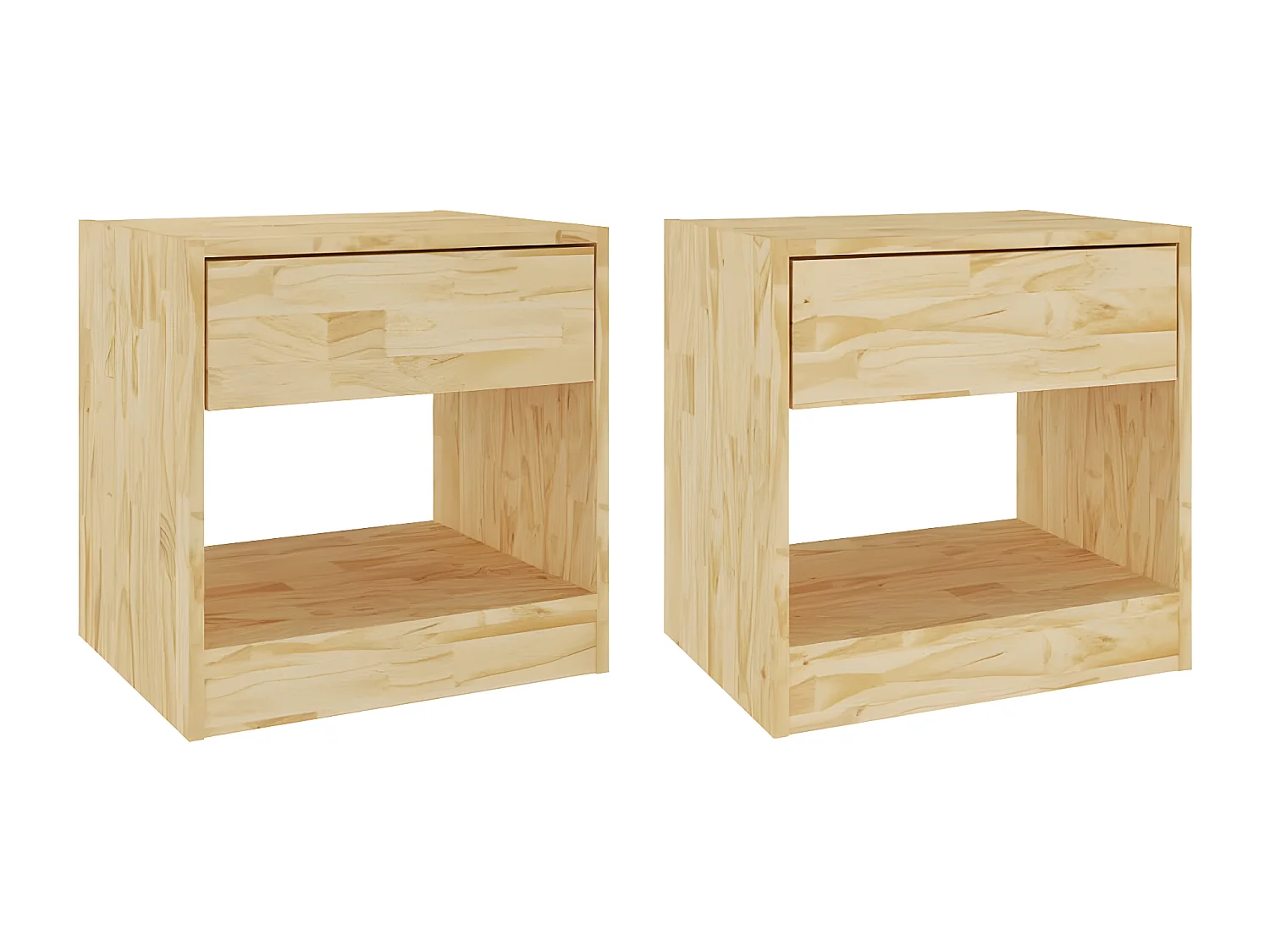 Mesas de cabeceira 2 peças 40x31x40 cm madeira de pinho maciça
