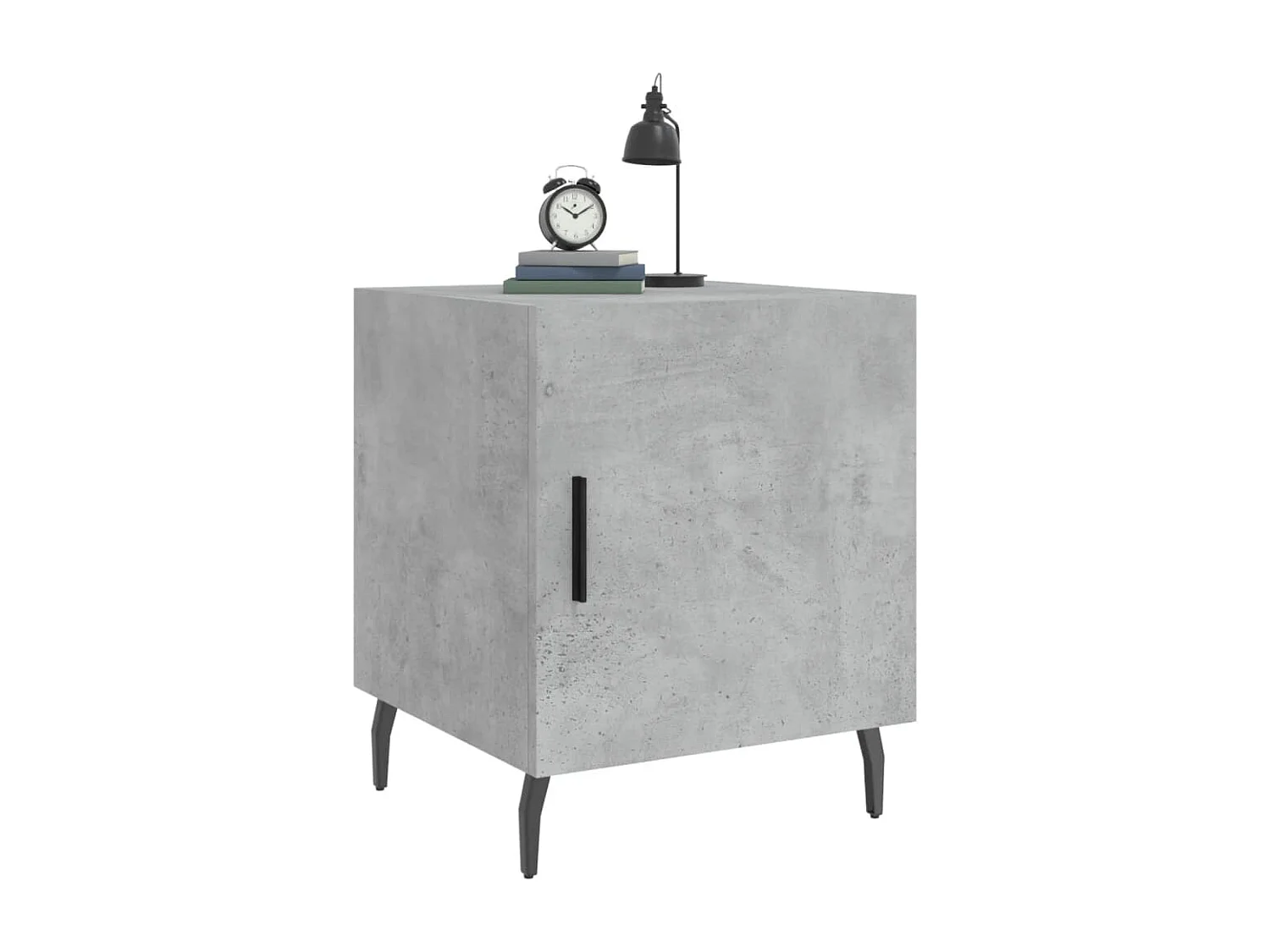 Table de chevet gris béton 40x40x50 cm bois d’ingénierie