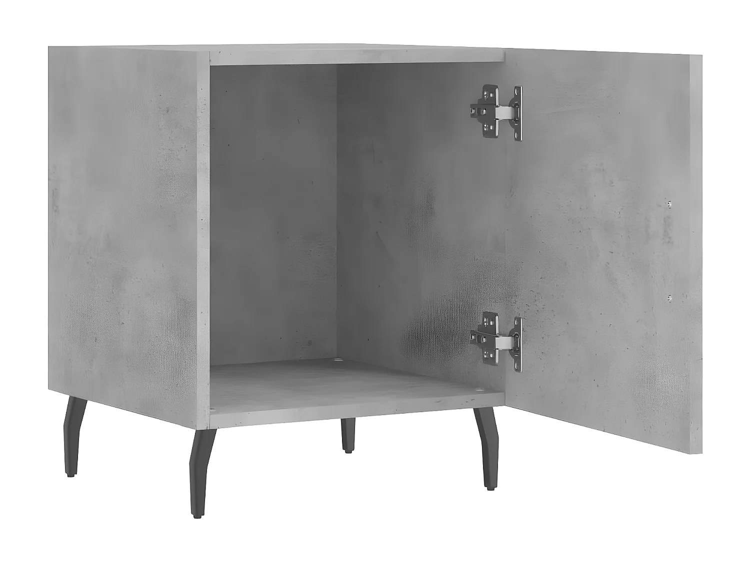 Table de chevet gris béton 40x40x50 cm bois d’ingénierie