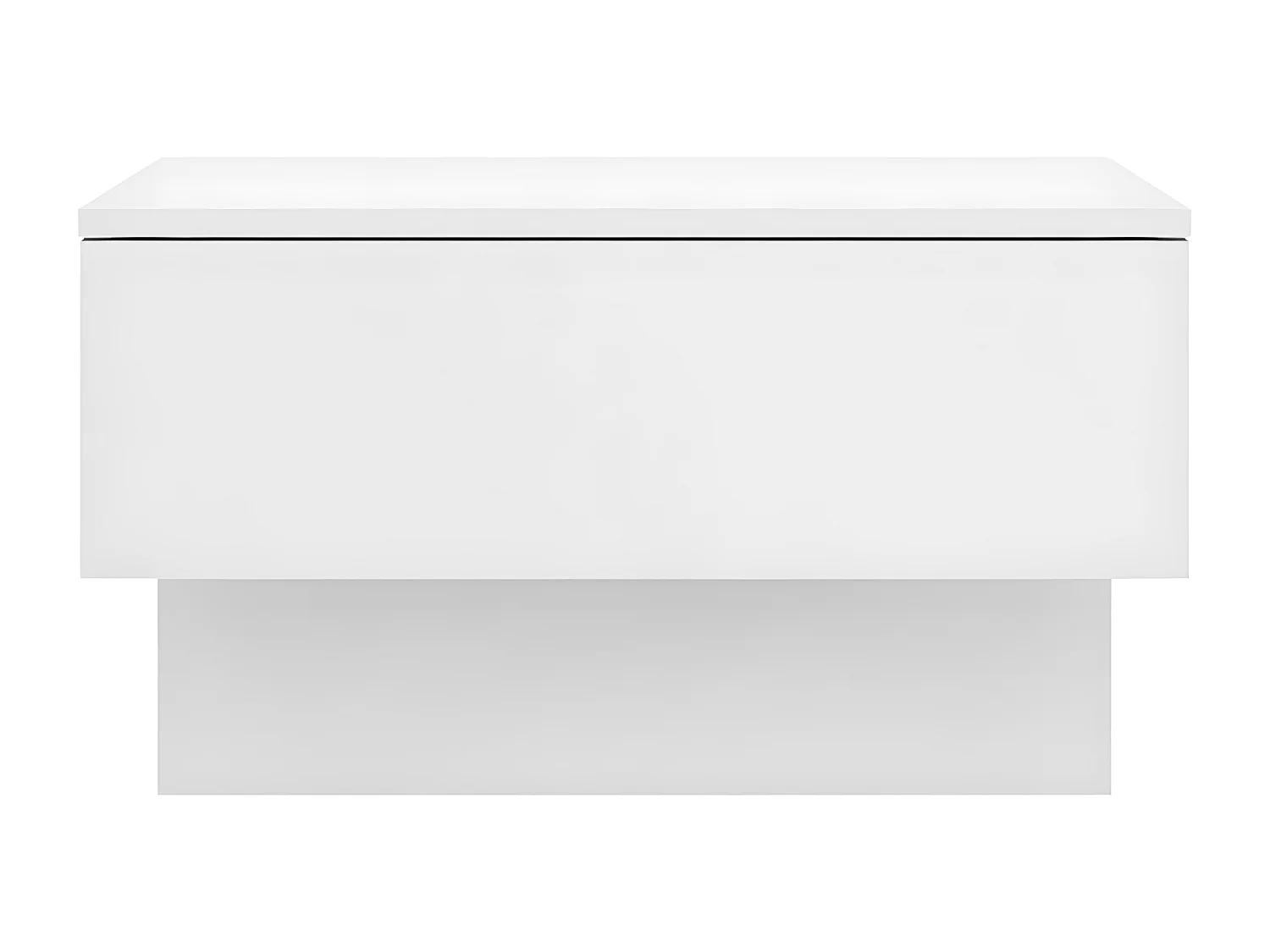 Mesitas de noche de pared 2 unidades blanco brillante