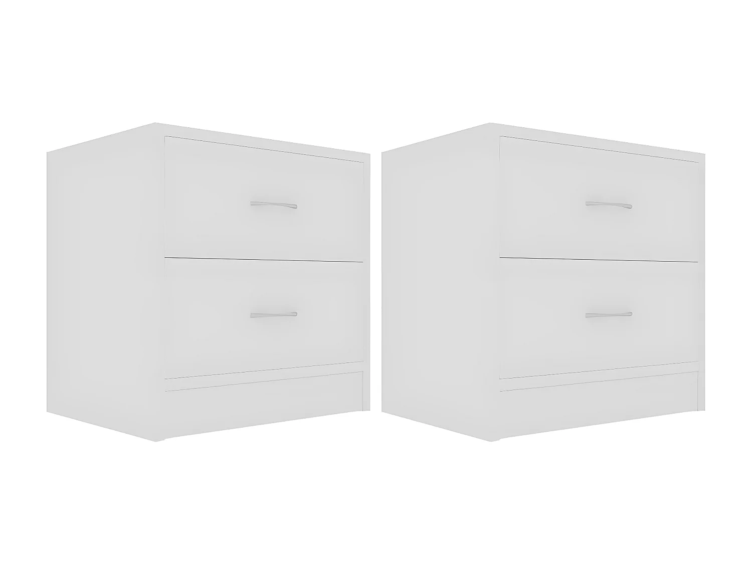 Nachtkastjes 2 st 40x30x40 cm bewerkt hout wit