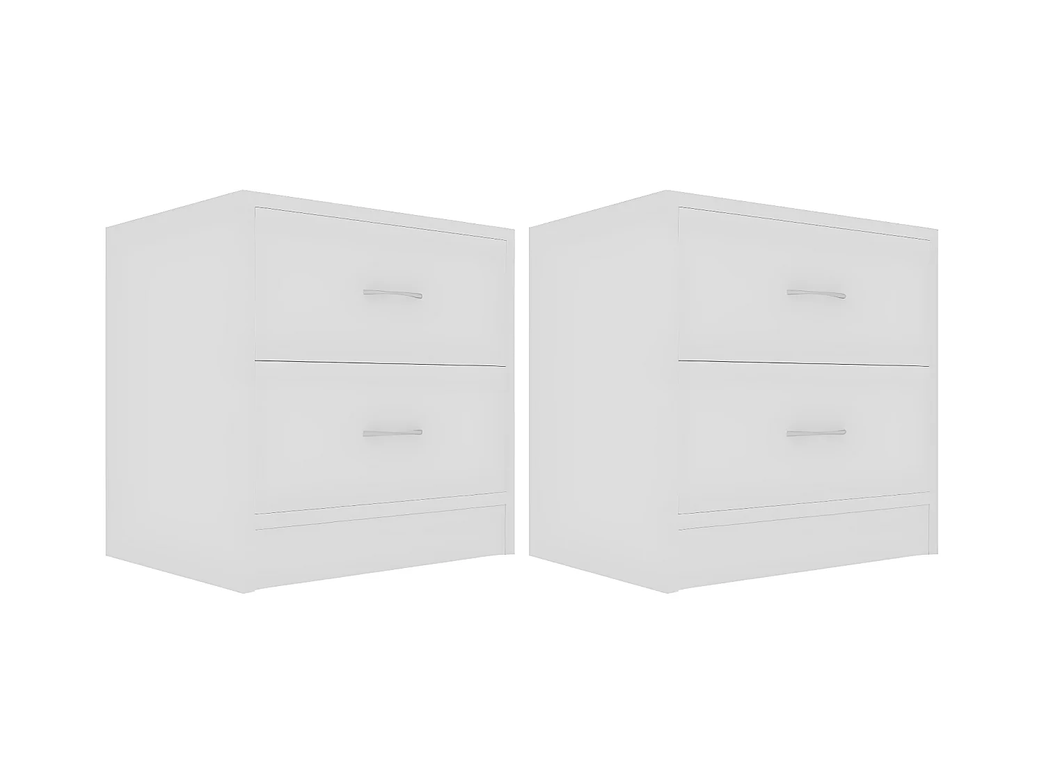 Tables de chevet 2 pièces Blanc 40x30x40 cm Bois d'ingénierie