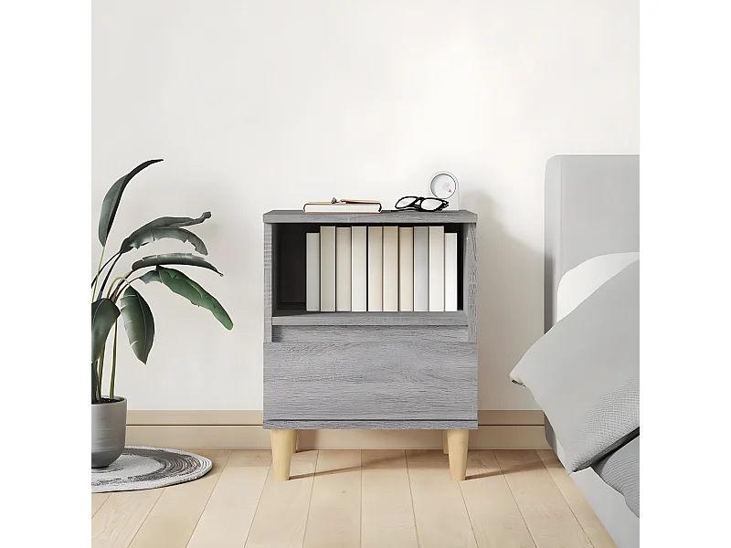 Table de chevet Sonoma gris 40x35x50 cm