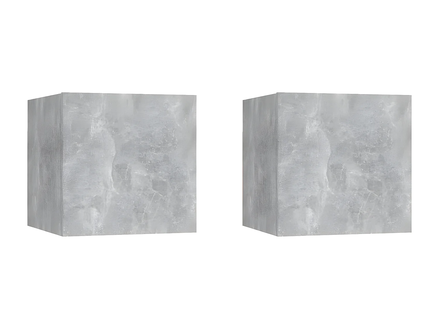 Tables de chevet 2 pièces Gris béton 30,5x30x30 cm Aggloméré