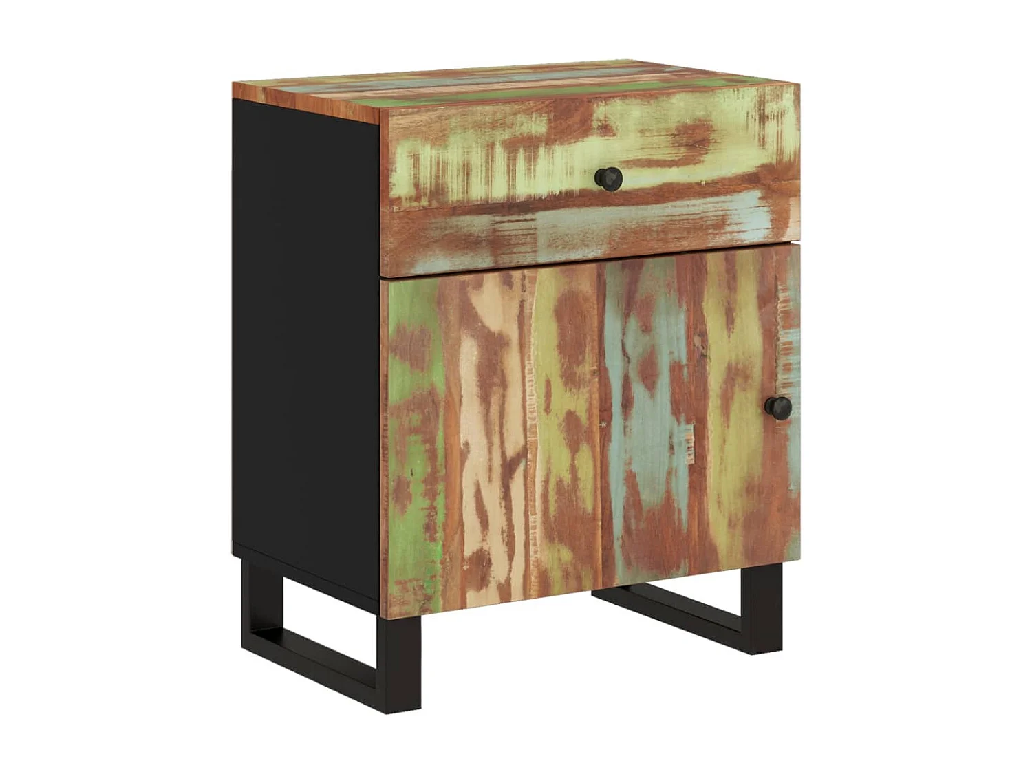 Mesa cabeceira 50x33x60 cm madeira recuperada maciça/derivados