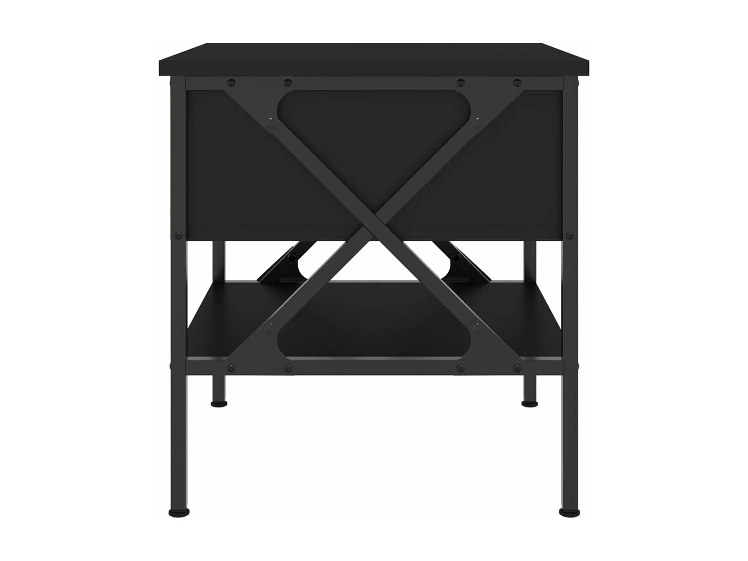 Table de chevet noir 40x42x45 cm bois d’ingénierie