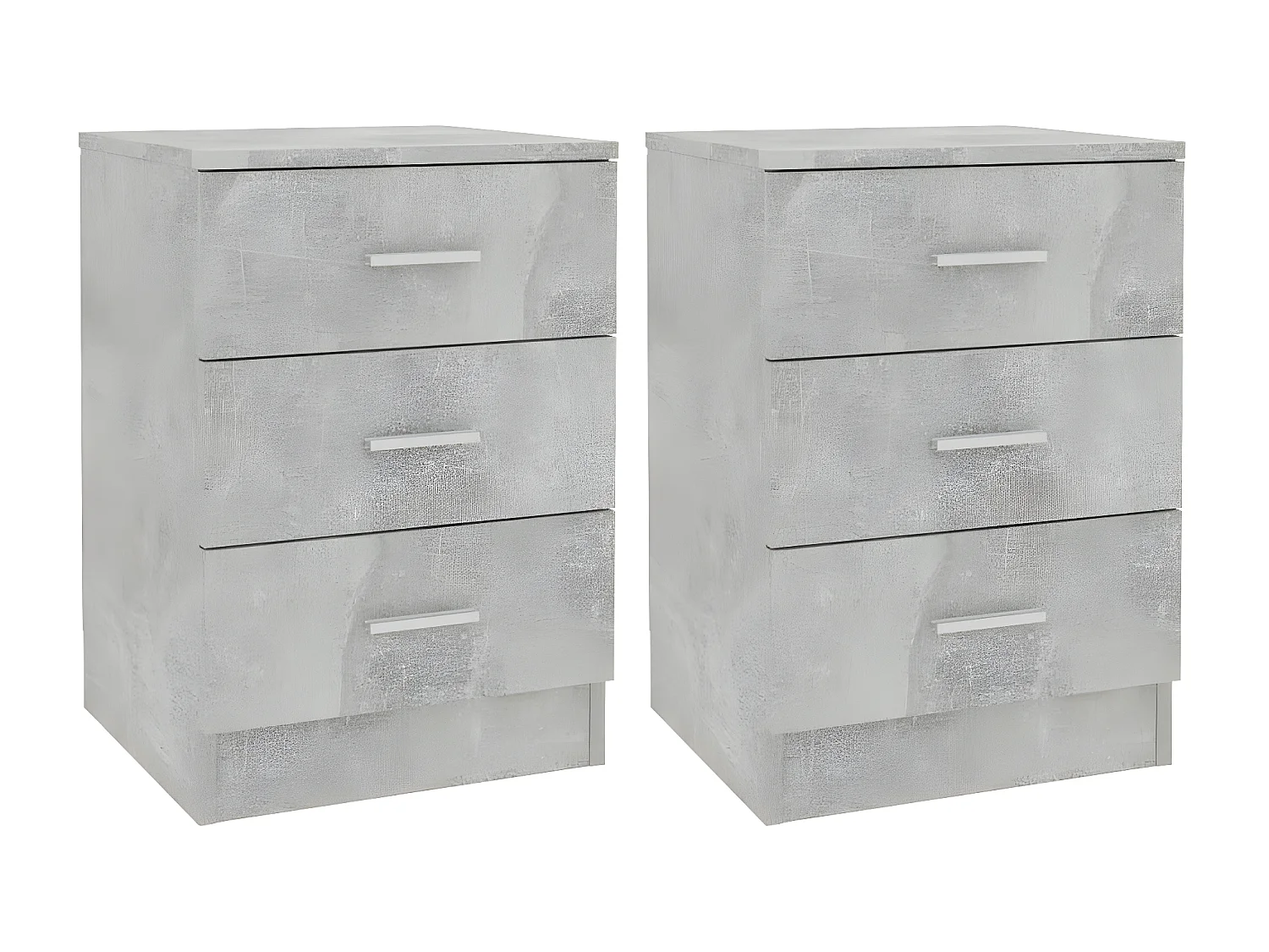 Nachtkastjes 2 st 38x35x56 cm bewerkt hout betongrijs