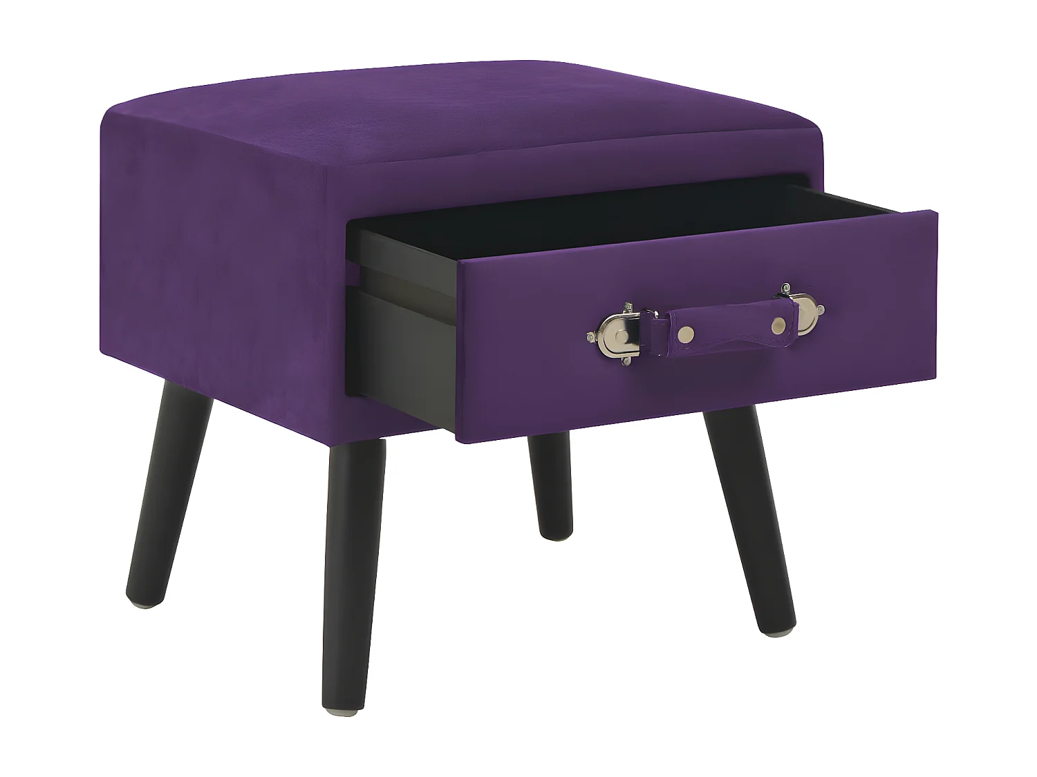 Mesitas de noche 2 unidades 40x35x40cm terciopelo morado oscuro