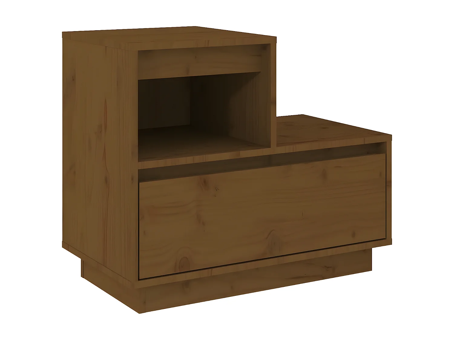 Mesitas de noche 2 unidades madera de pino marrón miel 60x34x51 cm