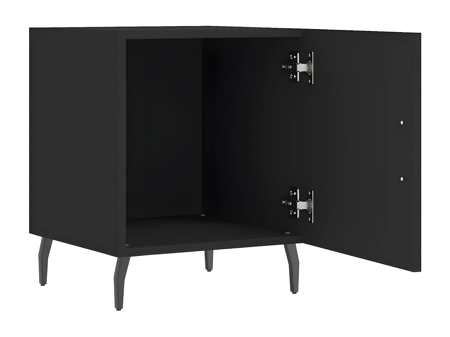 Tables de chevet 2 pièces noir 40x40x50 cm bois d’ingénierie