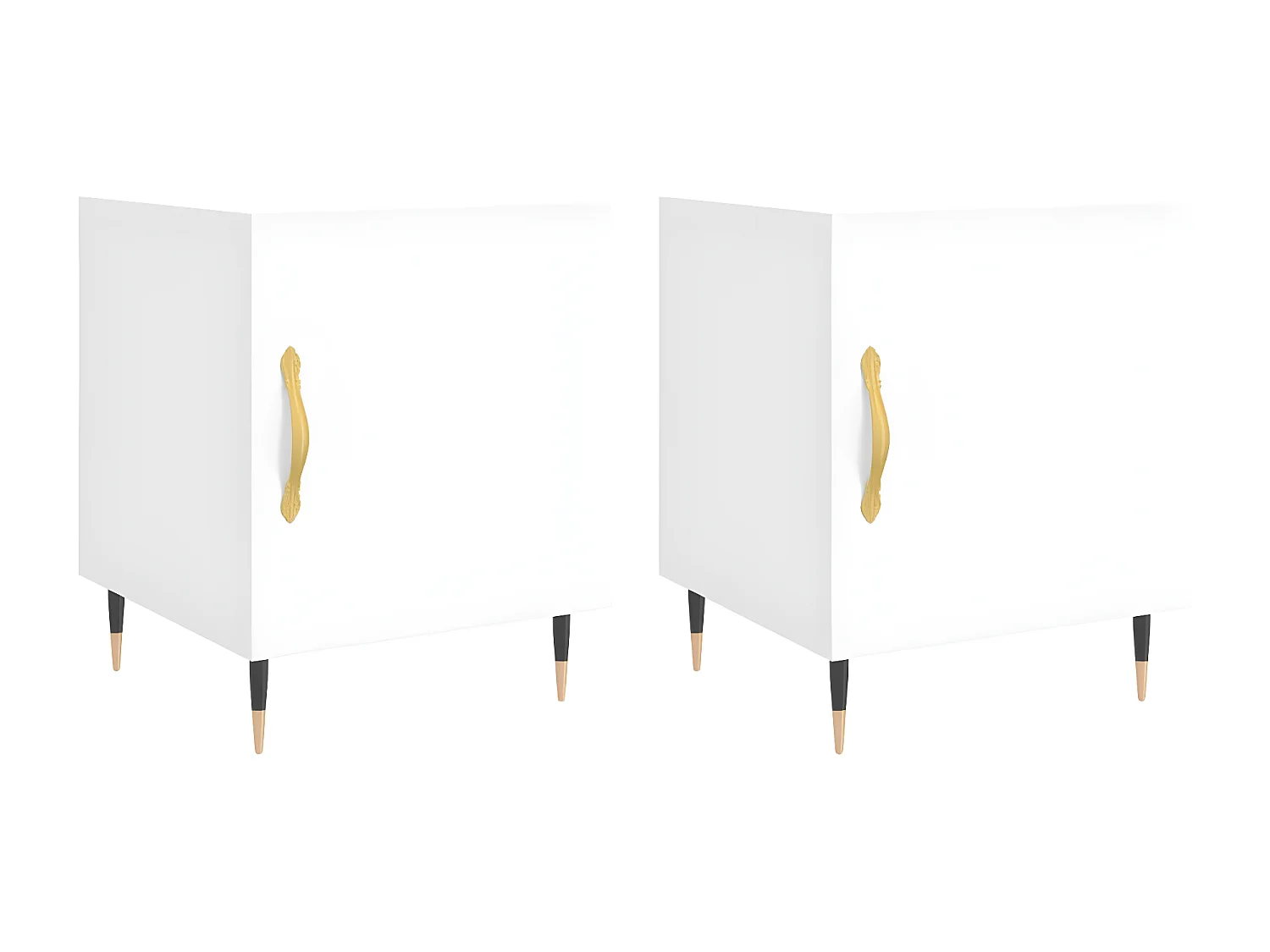 Mesa de cabeceira 2 peças 40x40x50 cm derivados de madeira branco