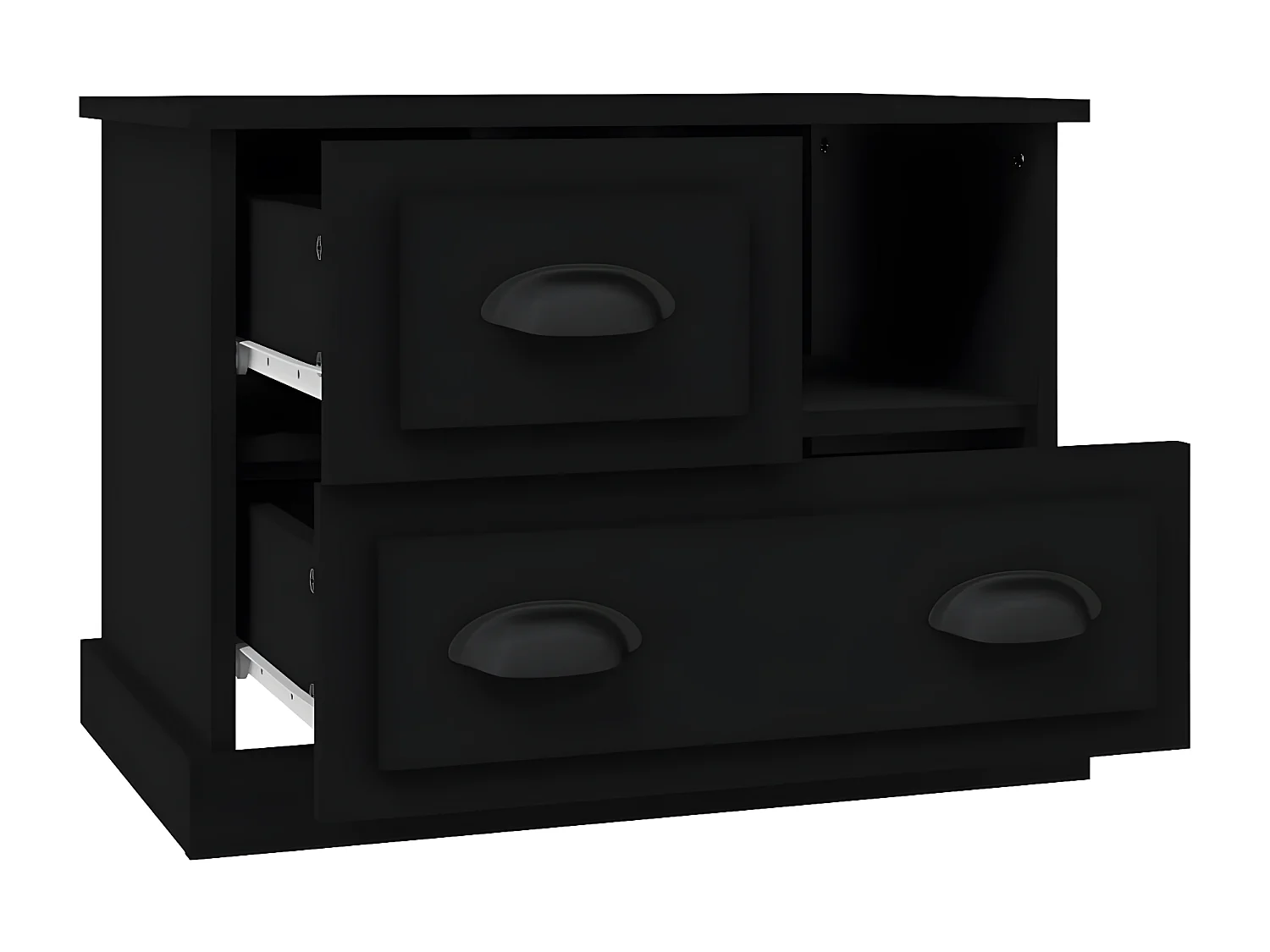 Table de chevet noir 60x39x45 cm