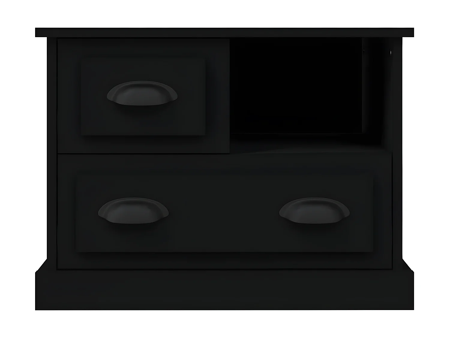 Table de chevet noir 60x39x45 cm