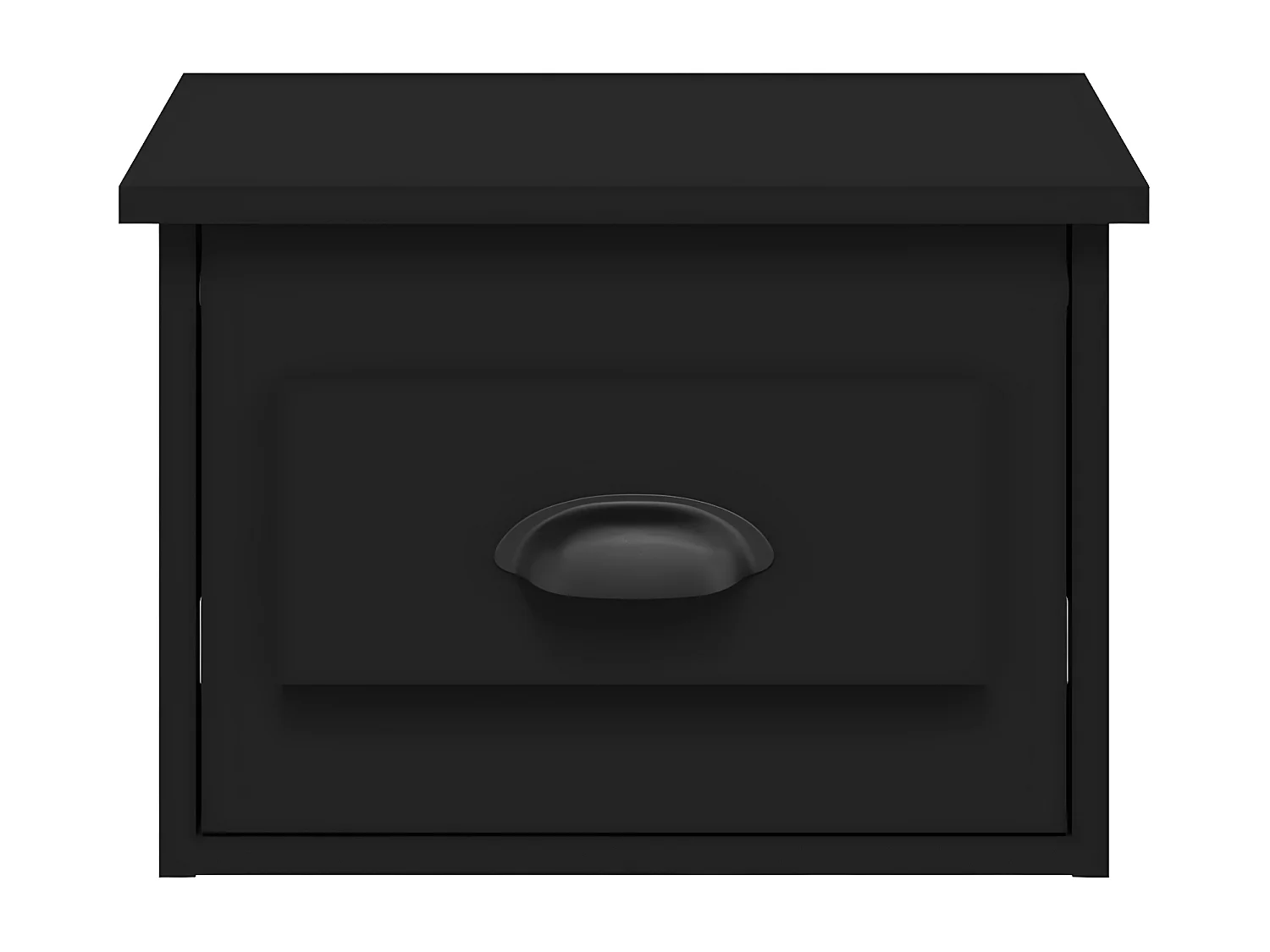 Nachtkastje wandgemonteerd 41,5x36x28 cm zwart