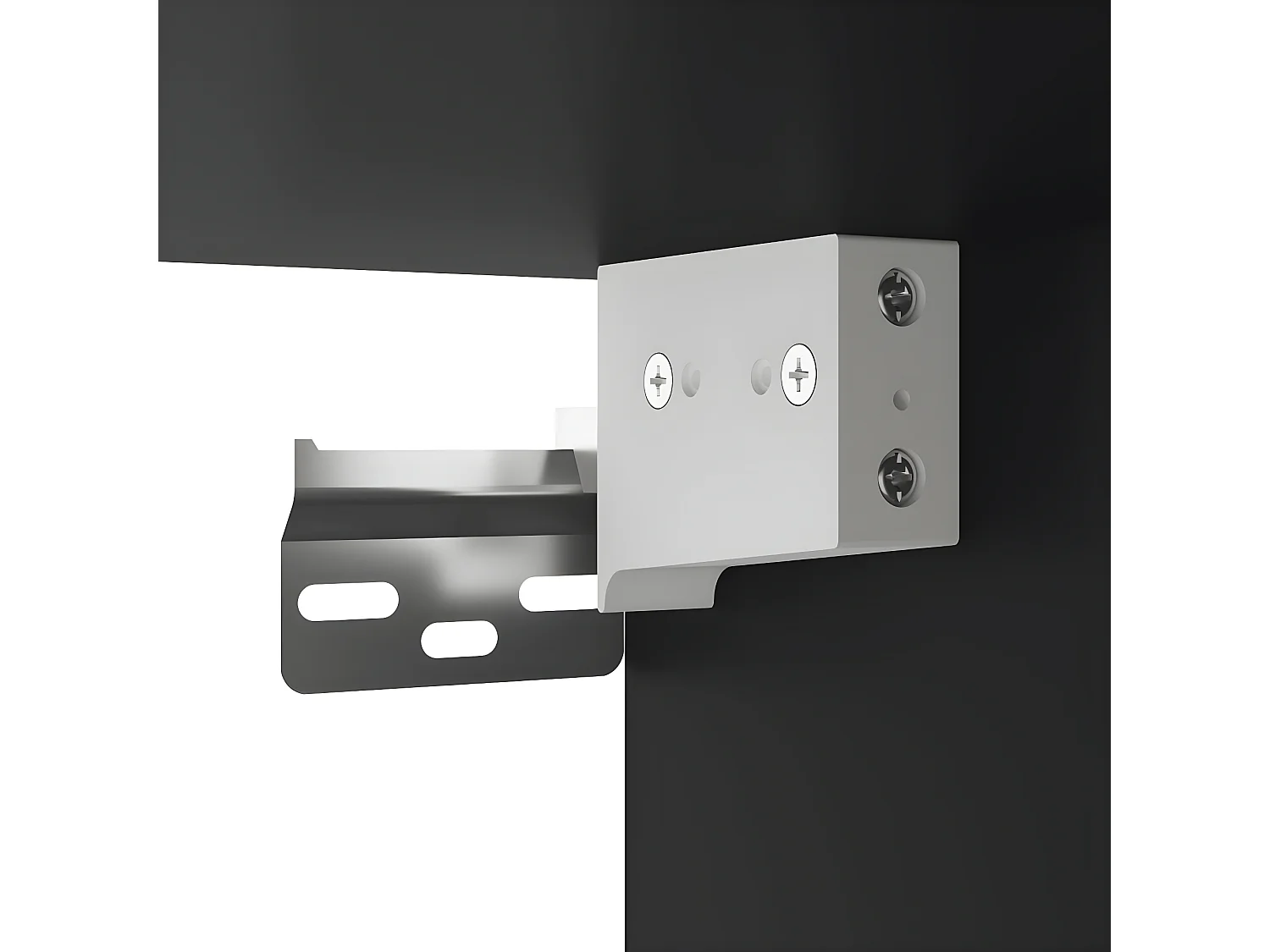 Nachtkastje wandgemonteerd 41,5x36x28 cm zwart