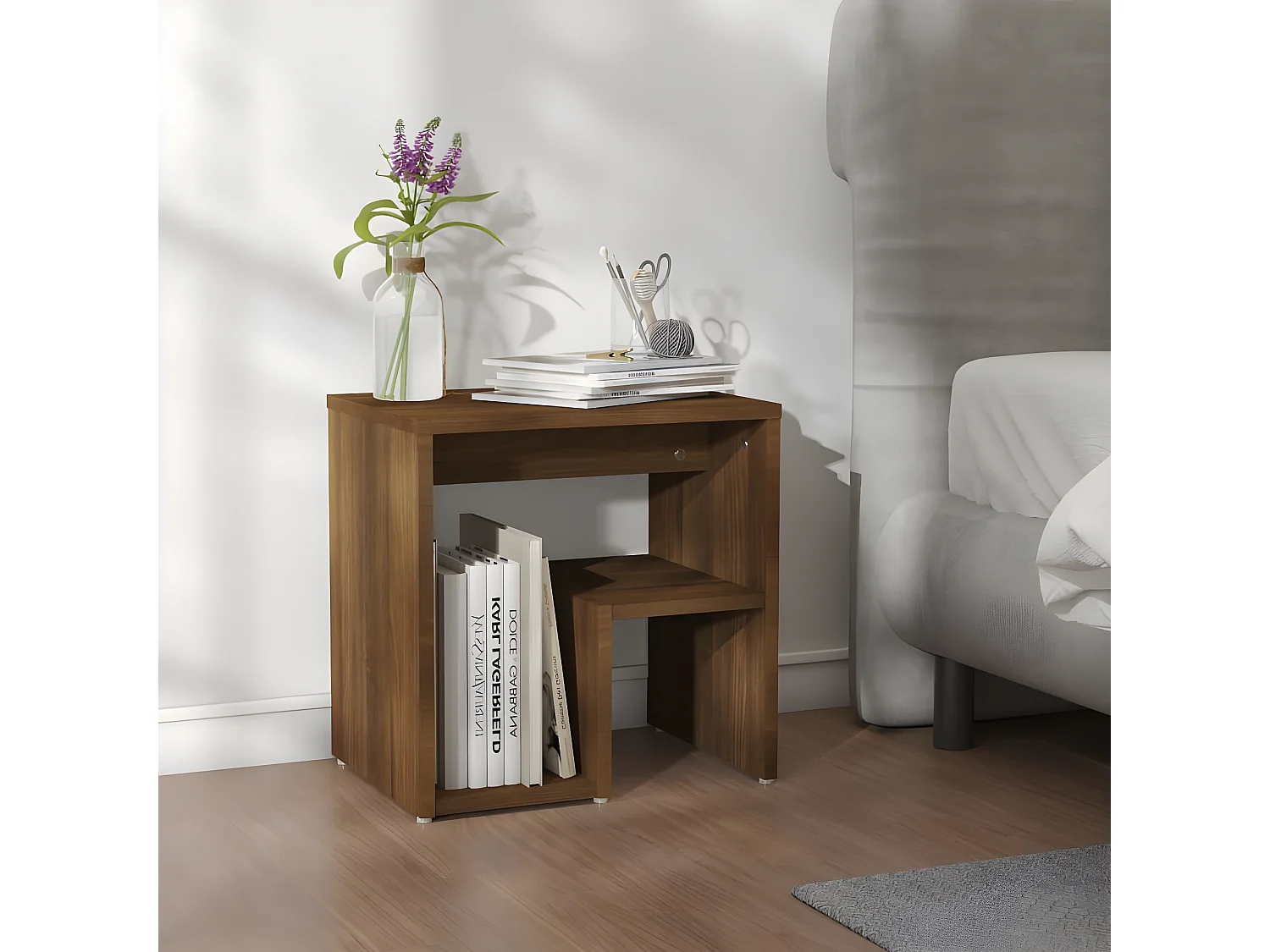 Table de chevet Chêne marron 40x30x40 cm Bois d'ingénierie