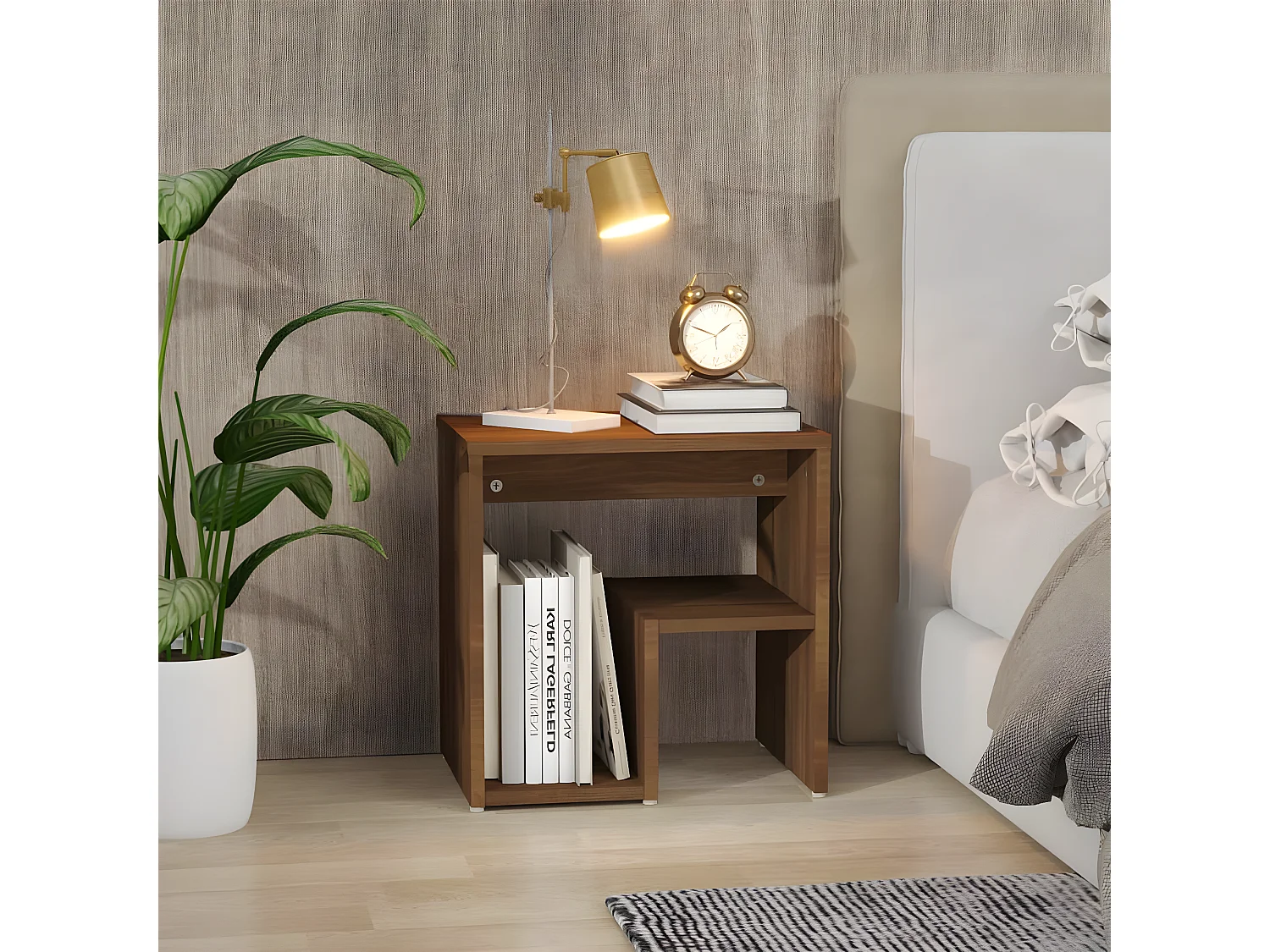 Table de chevet Chêne marron 40x30x40 cm Bois d'ingénierie