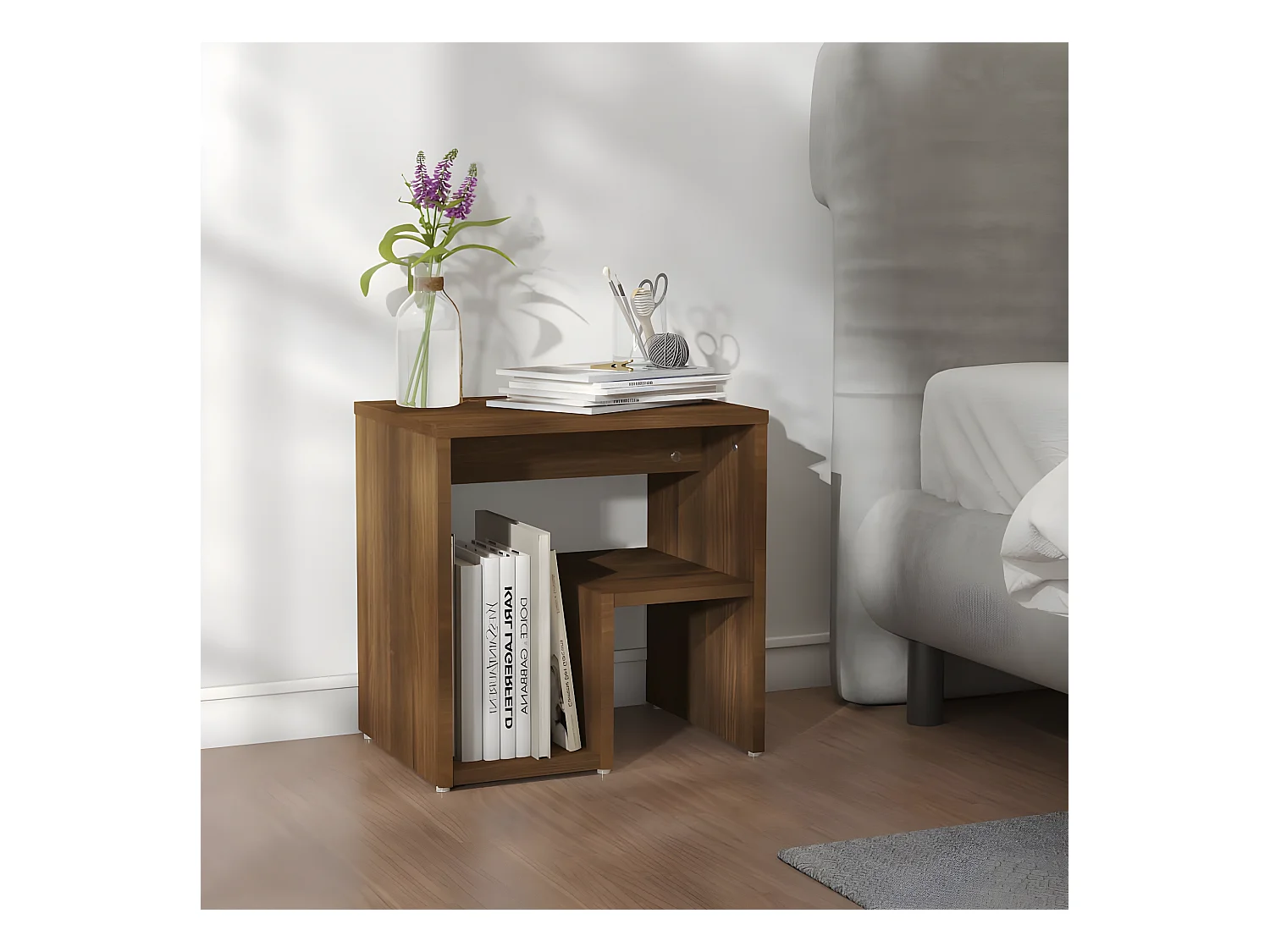 Table de chevet Chêne marron 40x30x40 cm Bois d'ingénierie