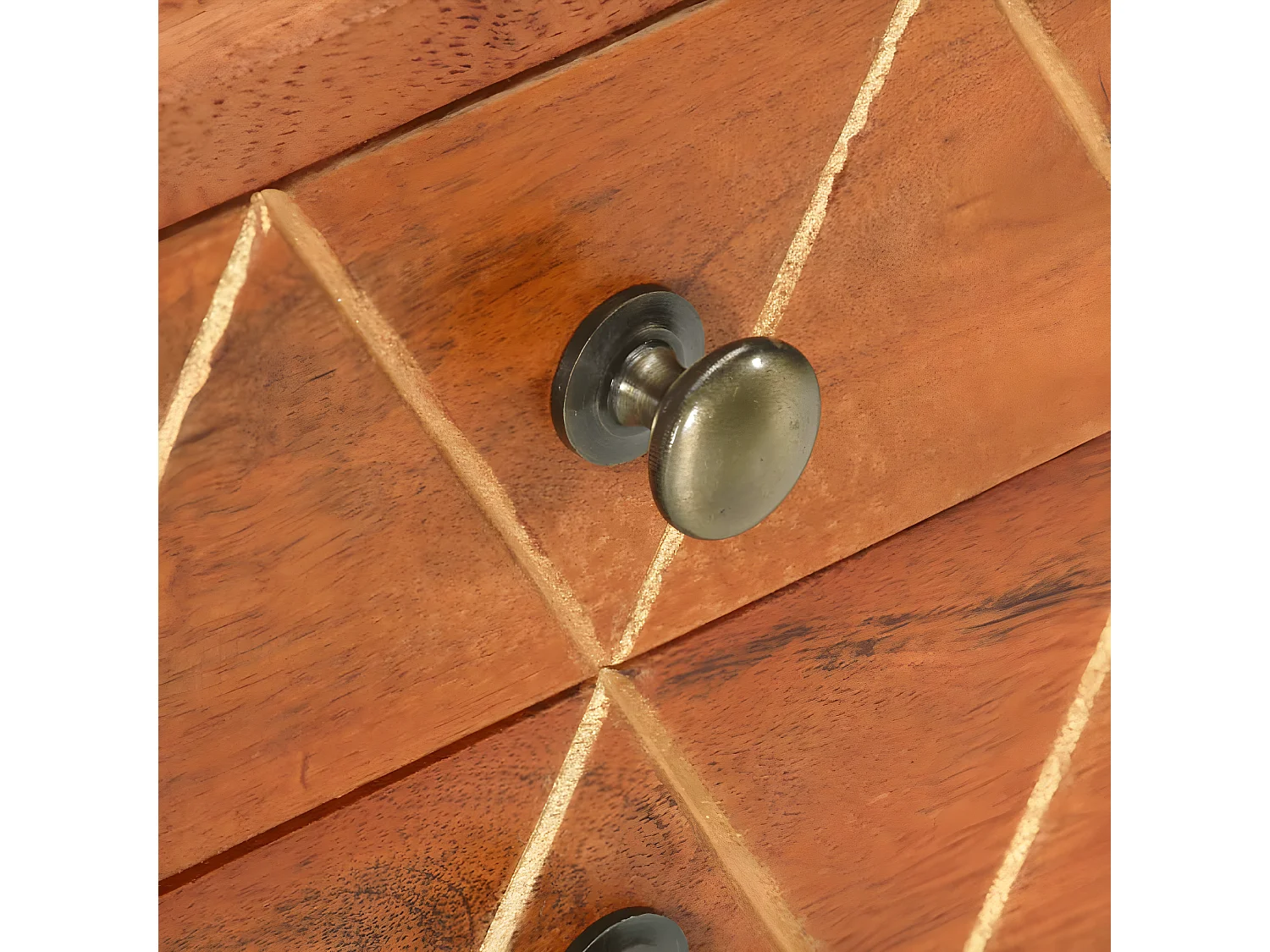 Table de chevet 43 x 30 x 58 cm Bois de manguier massif