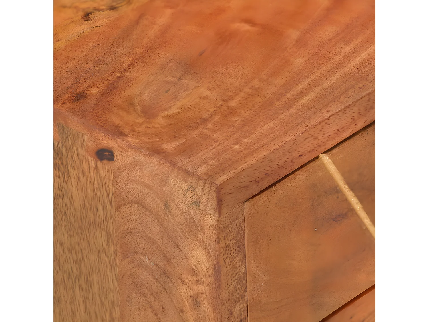 Mesa de cabeceira 43x30x58 cm madeira de mangueira maciça