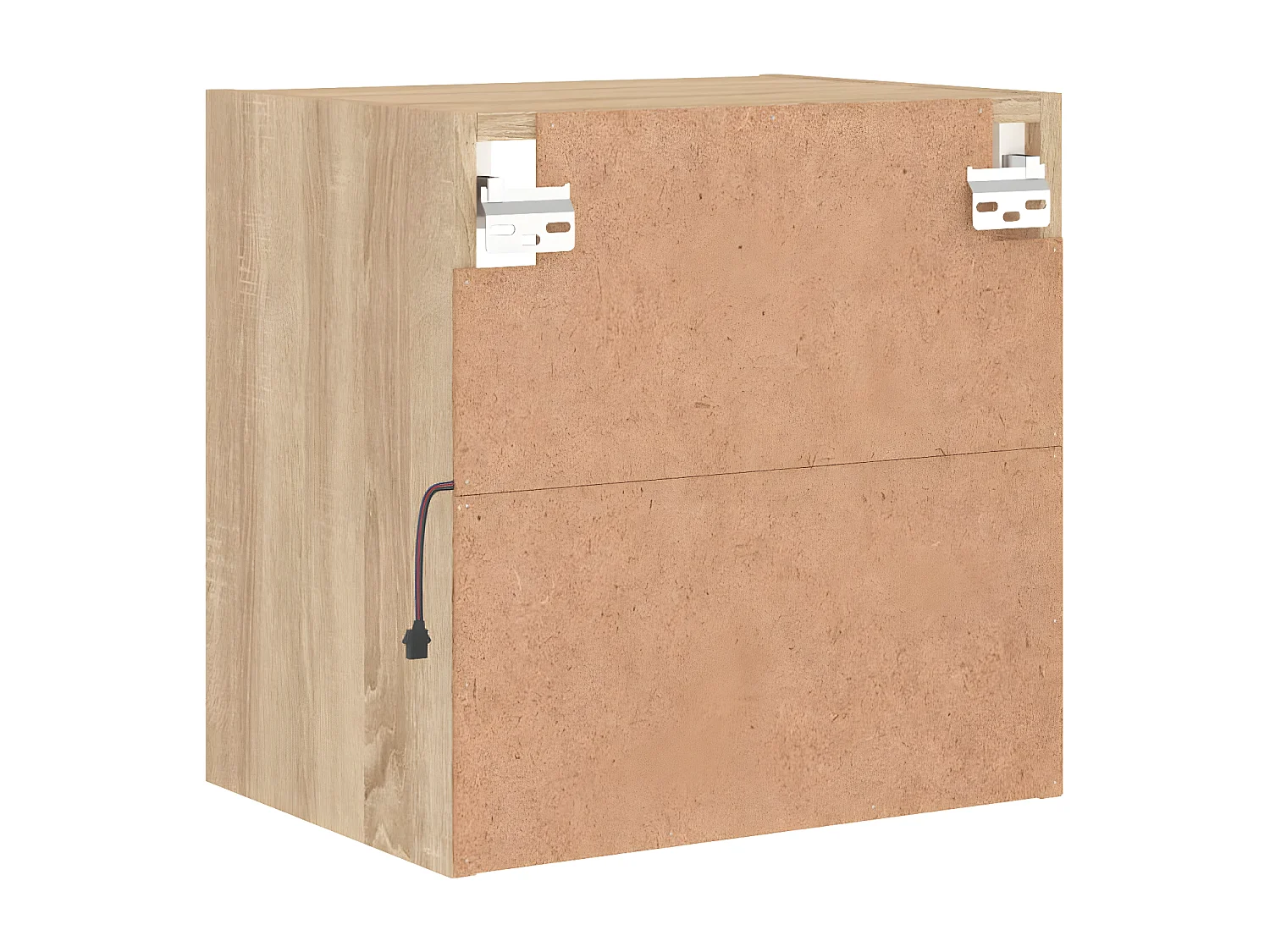 Table de chevet murale avec lumières LED chêne sonoma