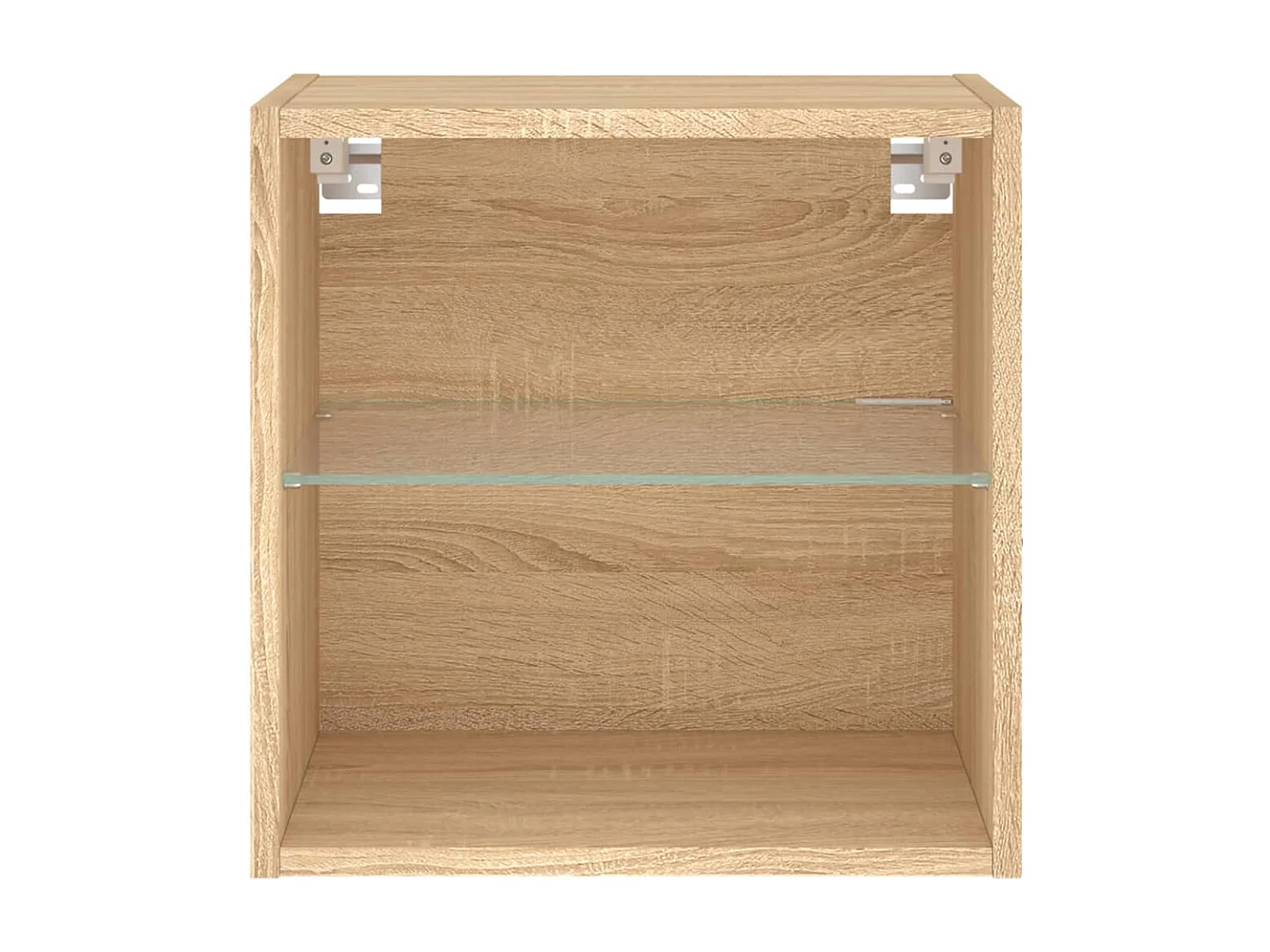 Table de chevet murale avec lumières LED chêne sonoma