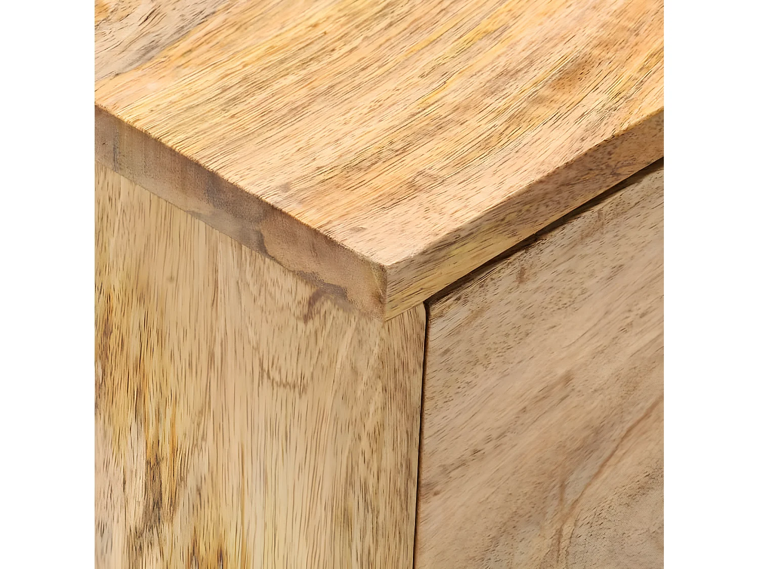 Mesita de noche de madera maciza de mango 40x35x55 cm