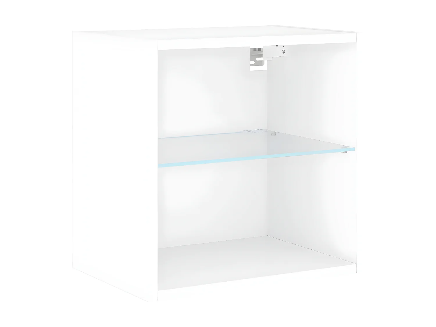 Table de chevet murale avec lumières LED blanc