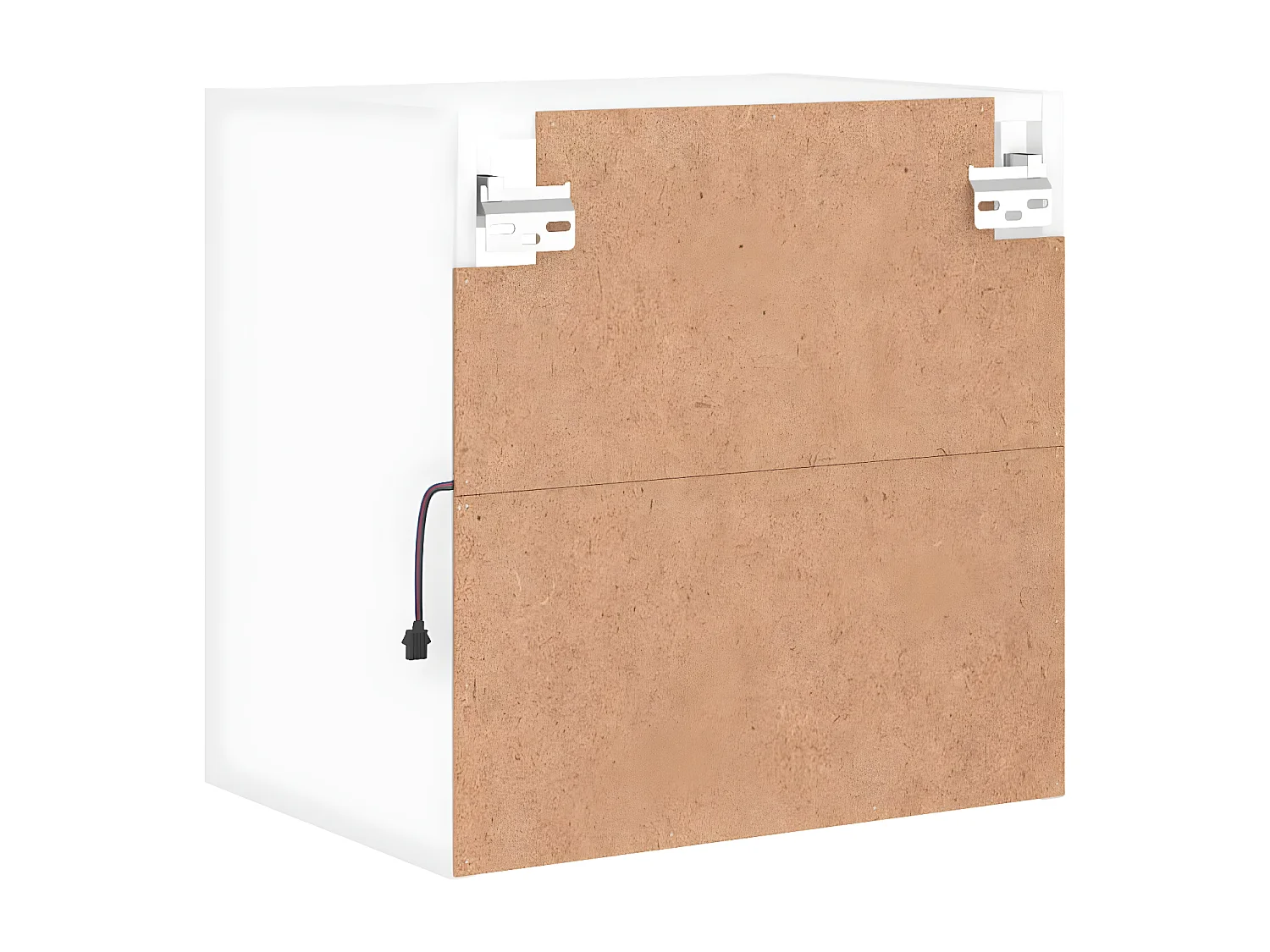 Table de chevet murale avec lumières LED blanc