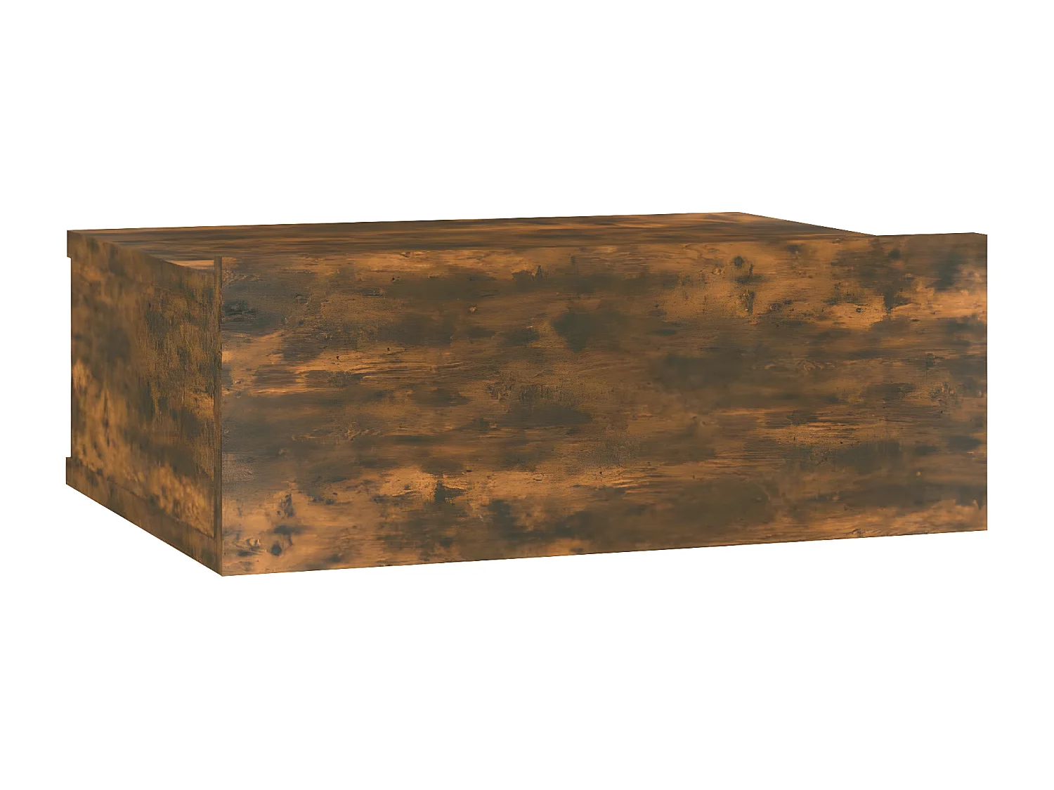 Tables de chevet flottantes 2 pièces Chêne fumé 40x30x15 cm