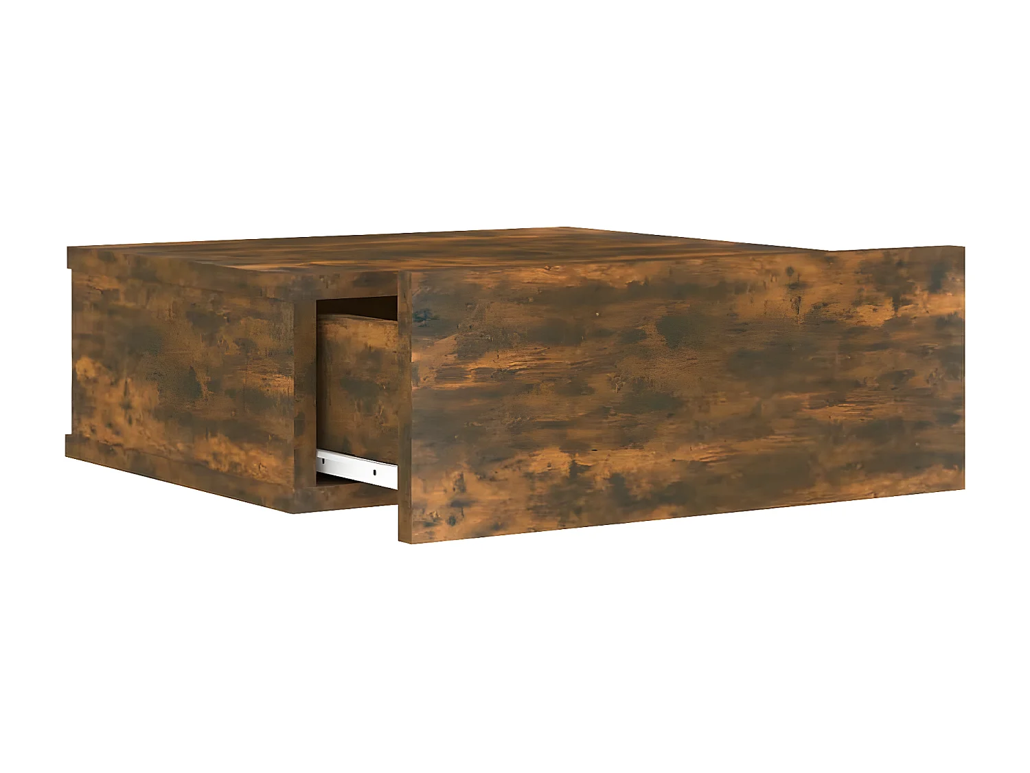 Tables de chevet flottantes 2 pièces Chêne fumé 40x30x15 cm