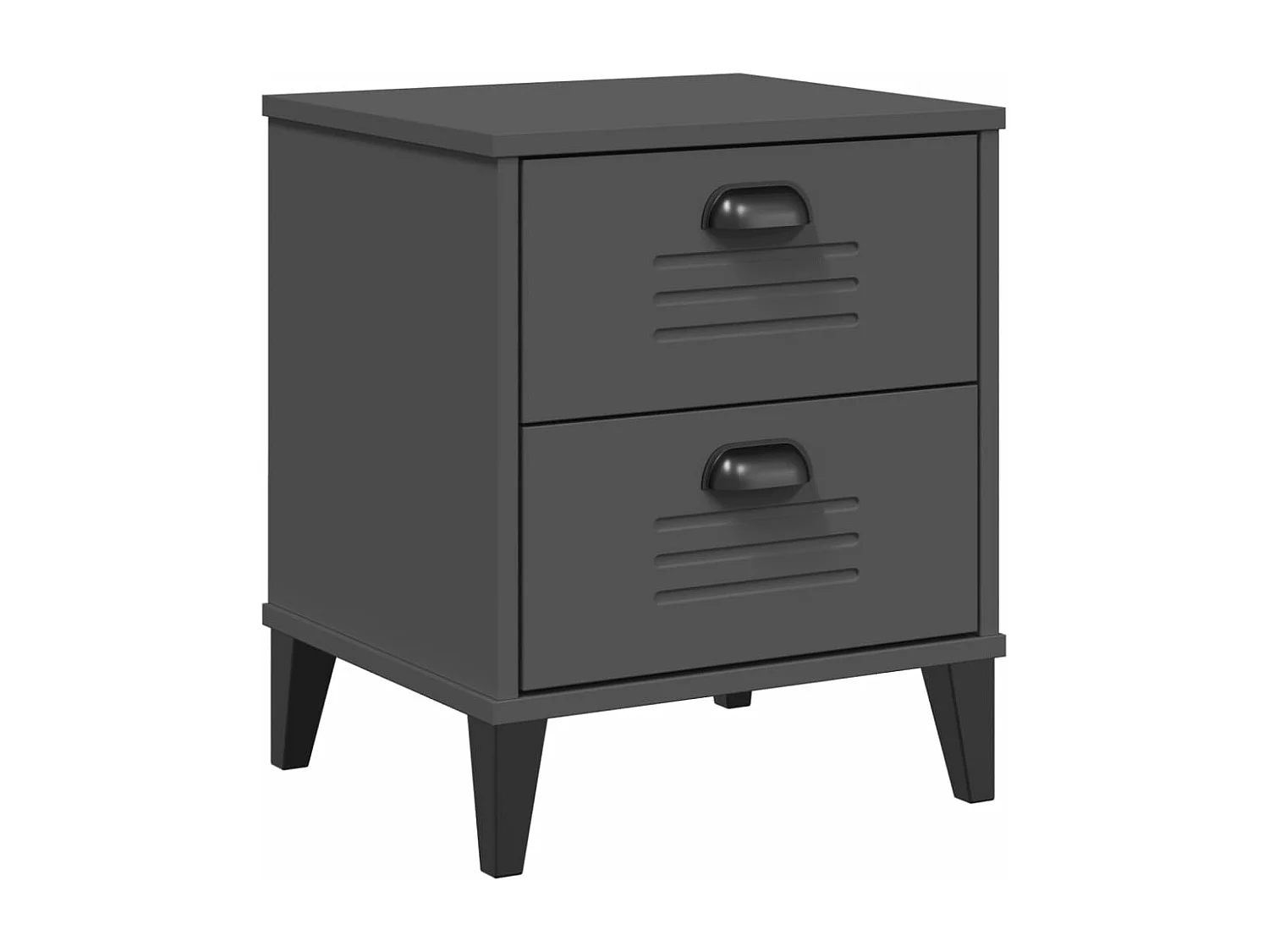 Table de chevet VIKEN gris anthracite bois de pin solide
