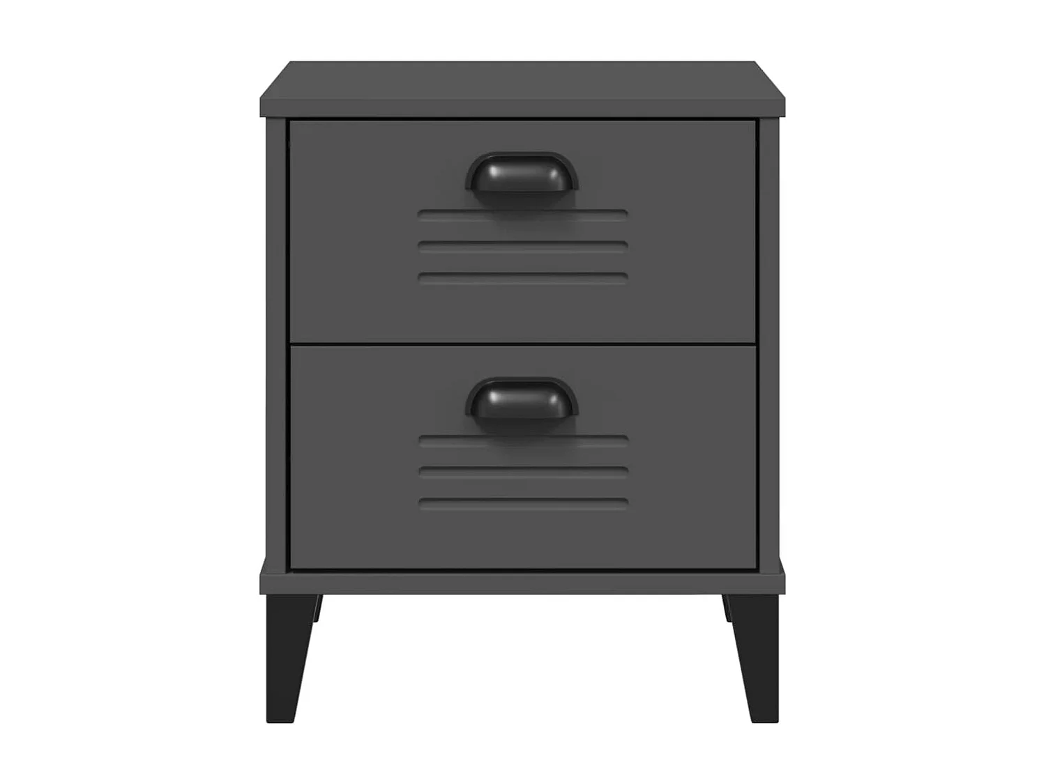 Table de chevet VIKEN gris anthracite bois de pin solide