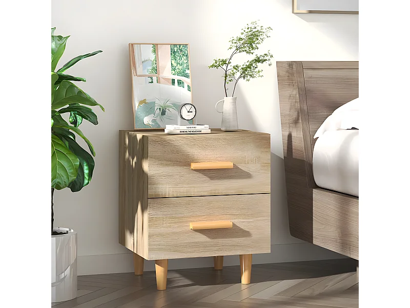 Table de chevet Chêne sonoma 40x35x47,5 cm