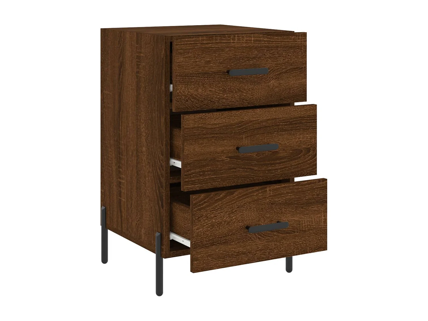 Mesa cabeceira 40x40x66 cm derivados madeira carvalho castanho