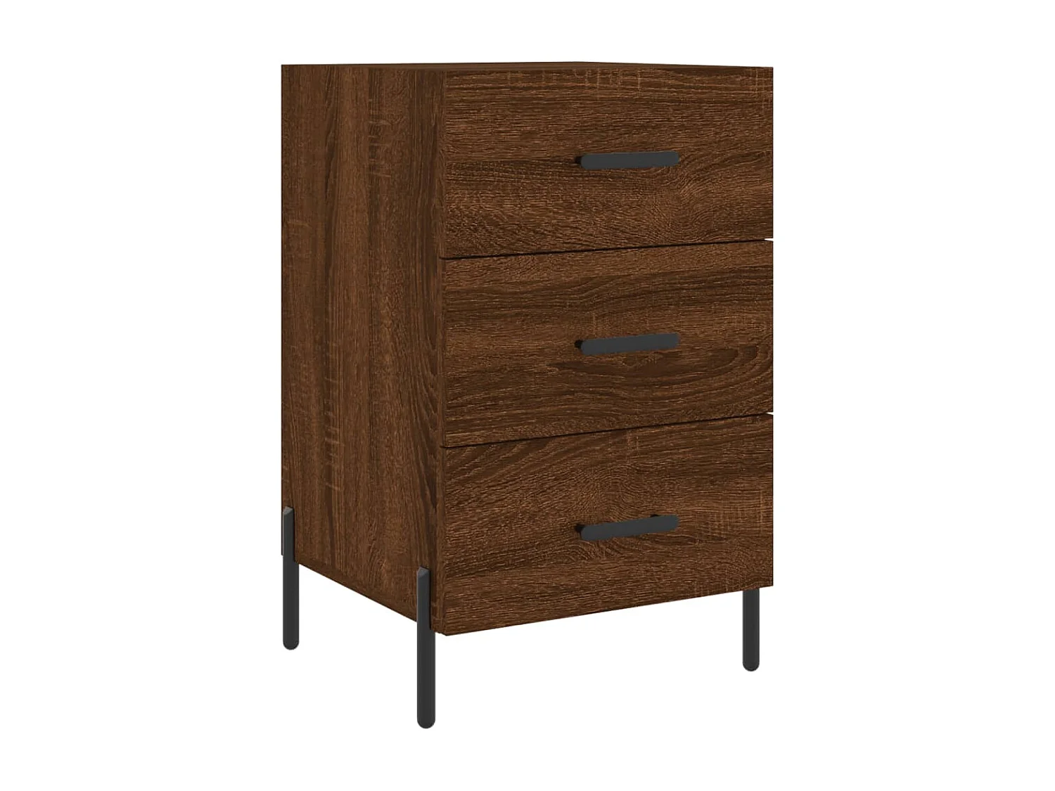 Mesa cabeceira 40x40x66 cm derivados madeira carvalho castanho