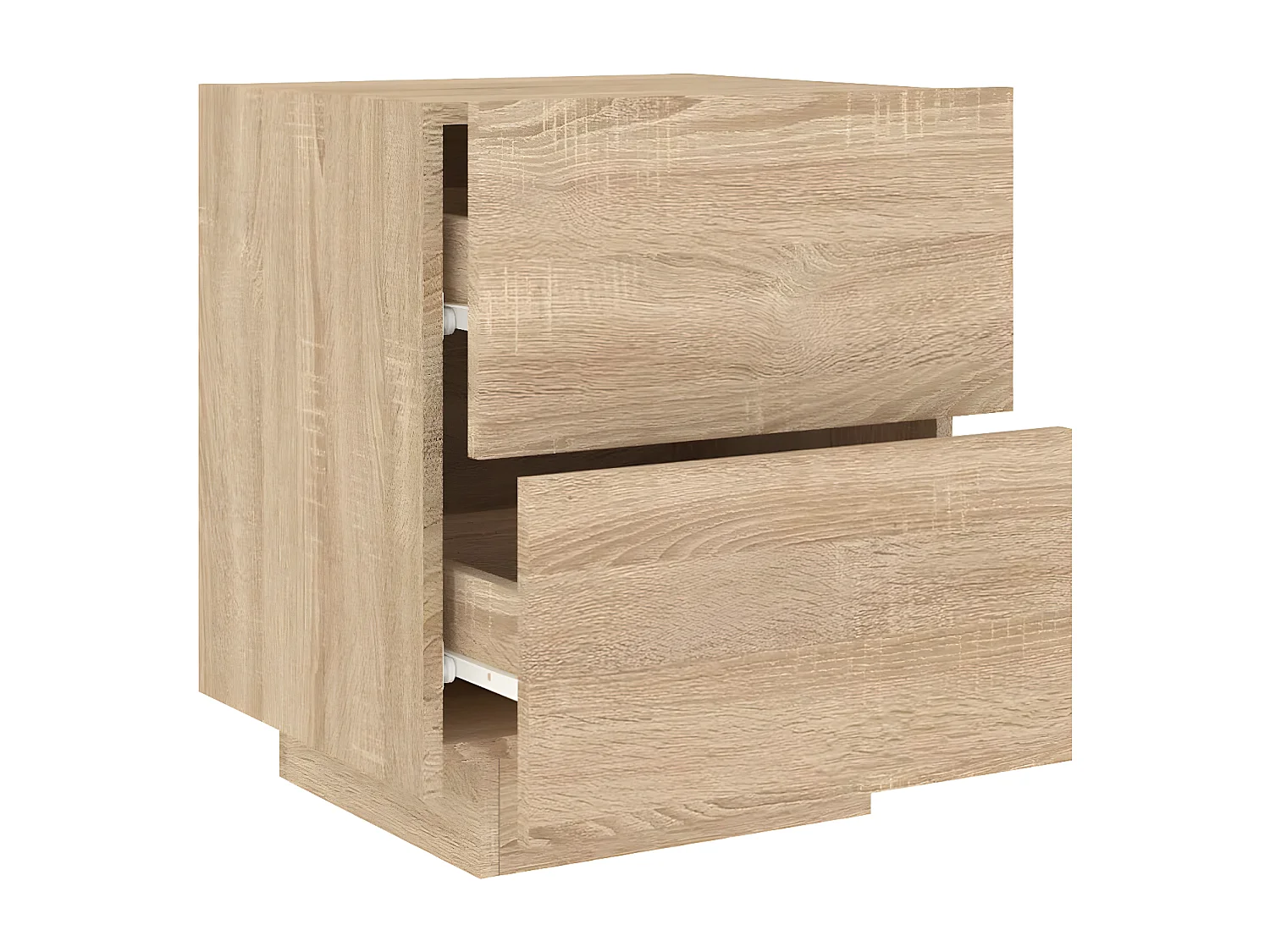 Armoire de chevet avec lumières LED chêne sonoma