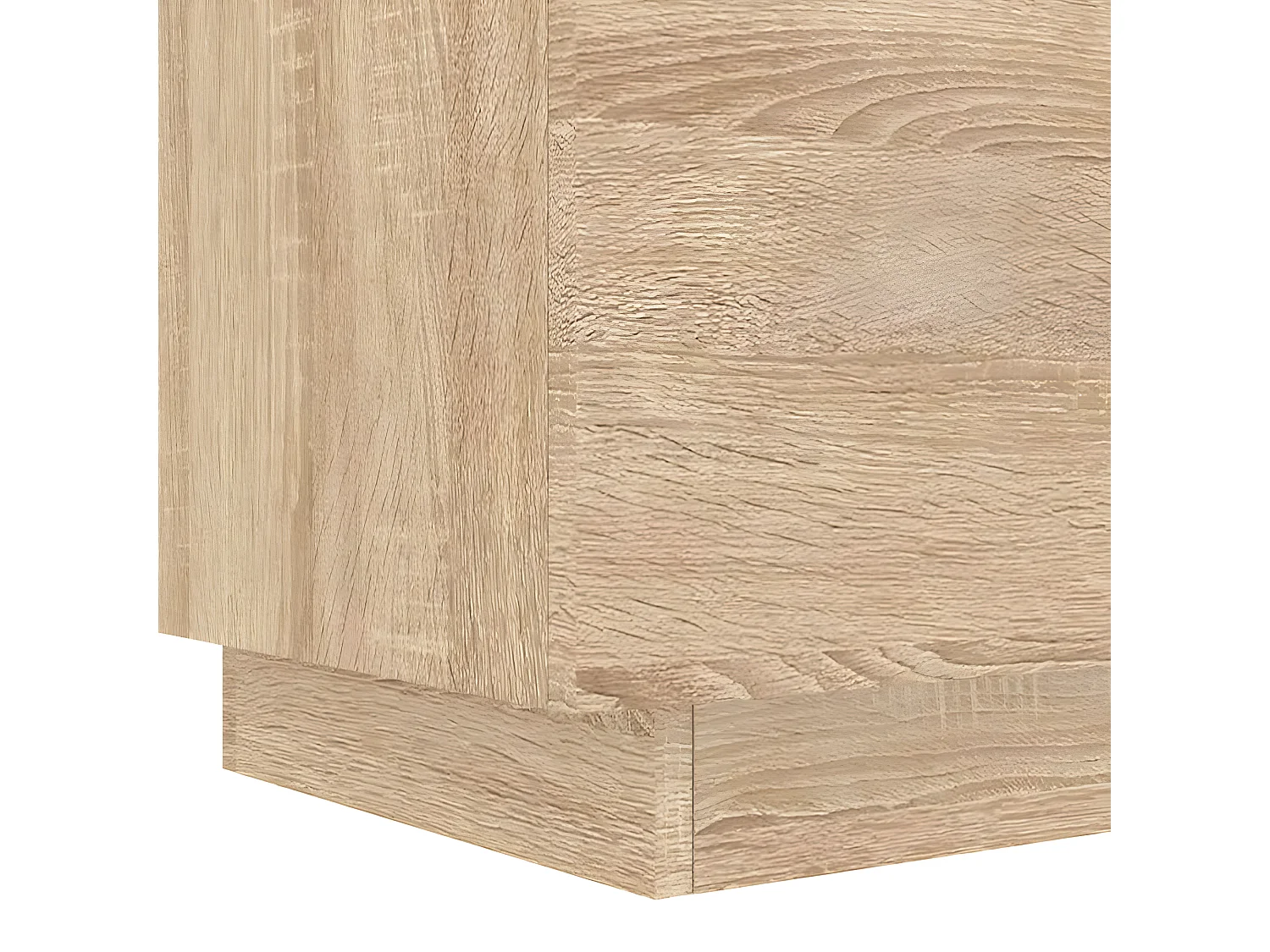 Armoire de chevet avec lumières LED chêne sonoma