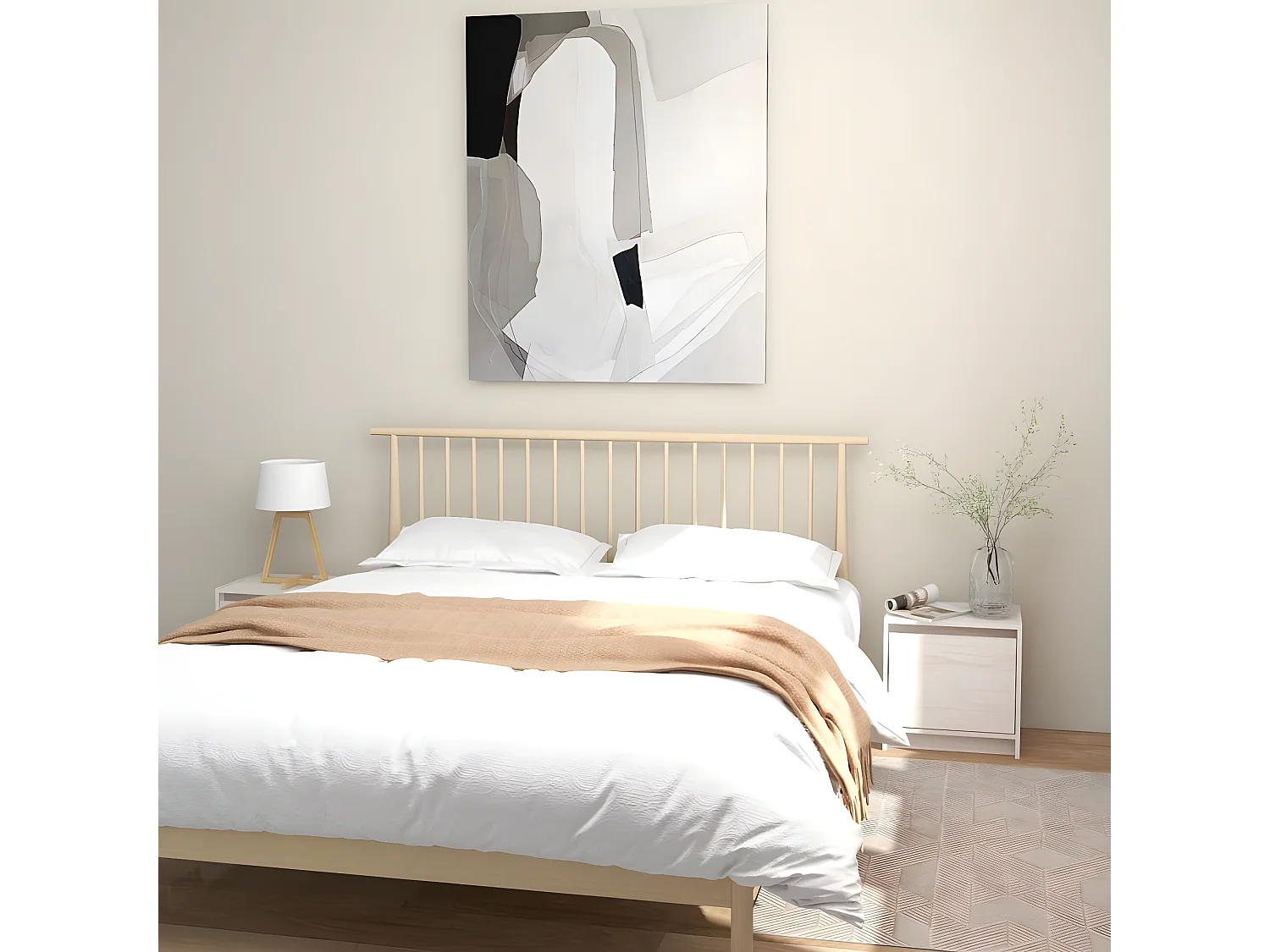 Tables de chevet 2 pièces Blanc 40x30,5x40 cm Bois de pin massif