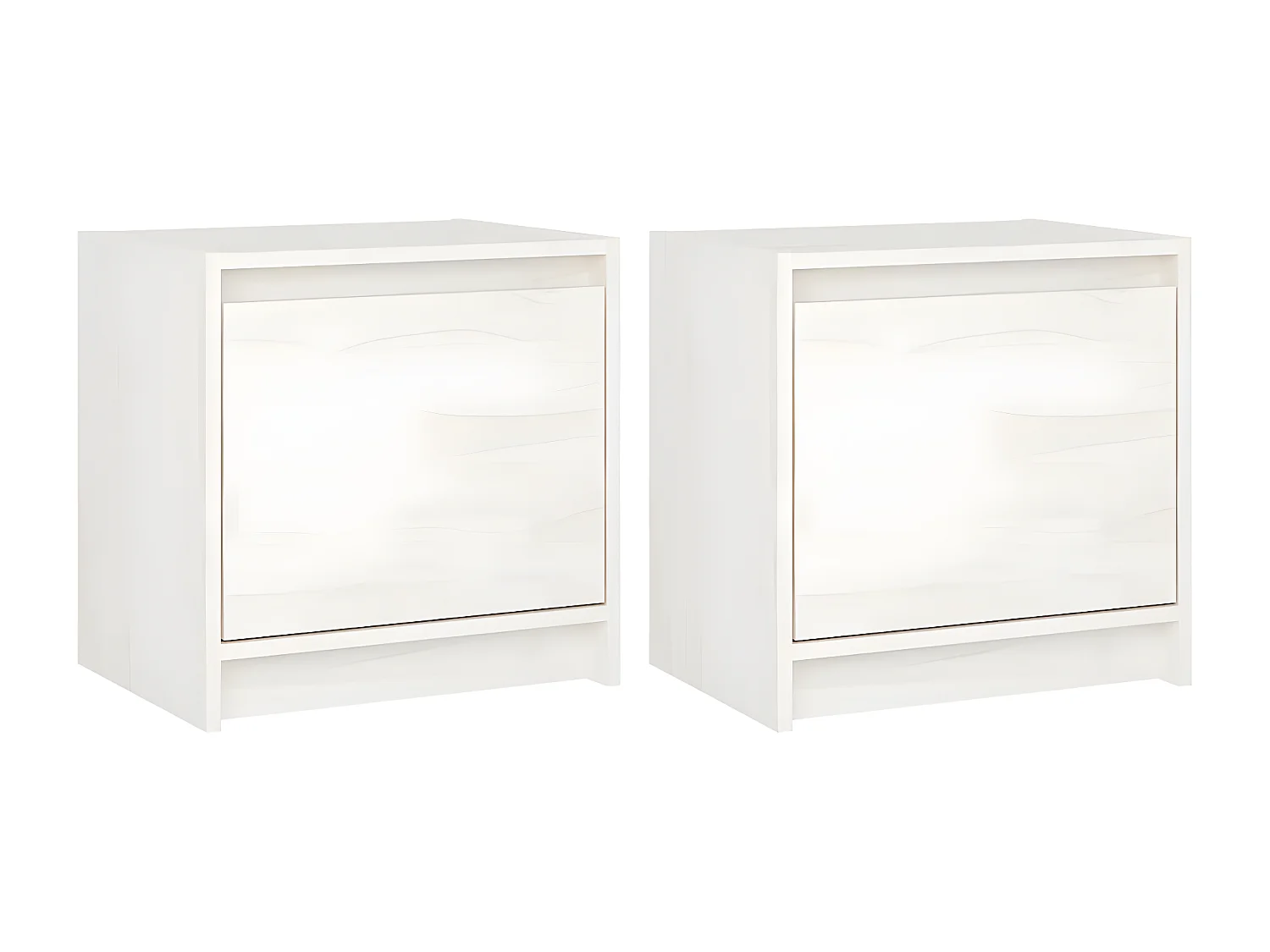 Tables de chevet 2 pièces Blanc 40x30,5x40 cm Bois de pin massif