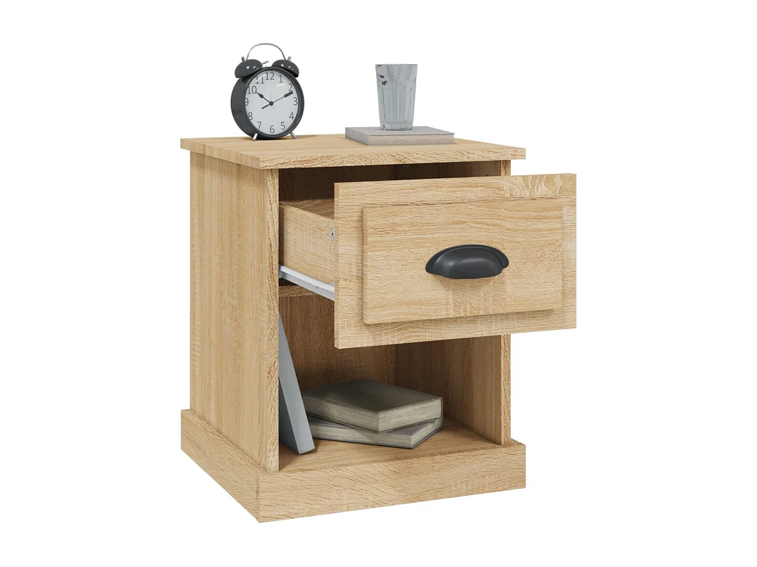 Table de chevet chêne sonoma 39x39x47,5 cm bois d'ingénierie