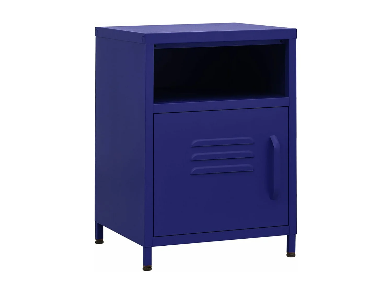 Table de chevet Bleu marine 35x35x51 cm Acier