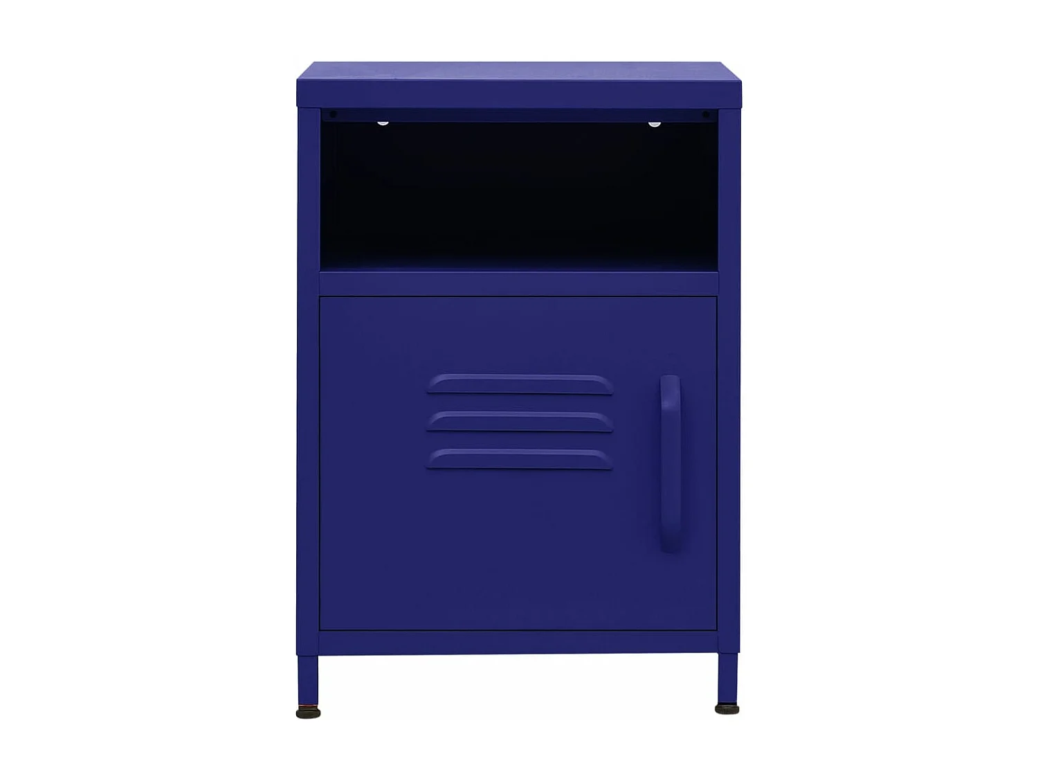 Table de chevet Bleu marine 35x35x51 cm Acier