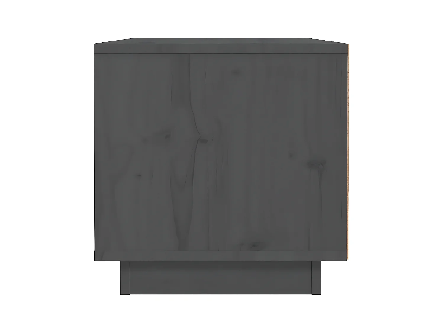 Mesita de noche madera maciza de pino gris 40x34x35 cm