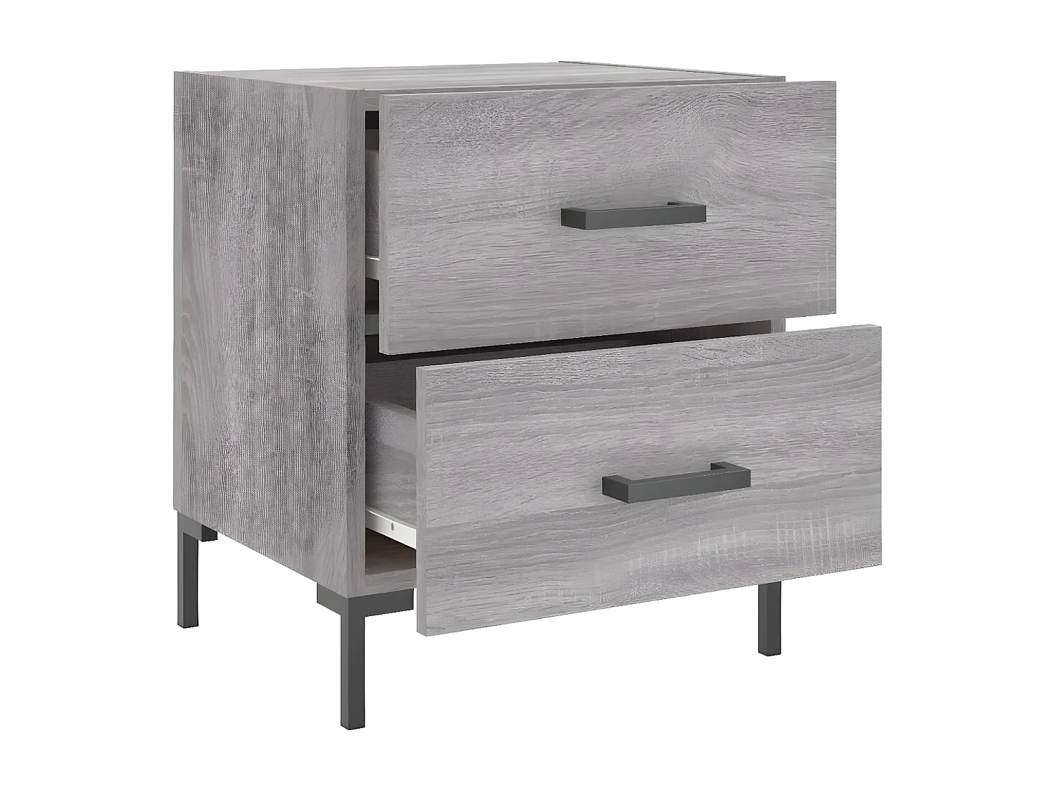 Mesita de noche madera de ingeniería gris Sonoma 40x35x47,5 cm