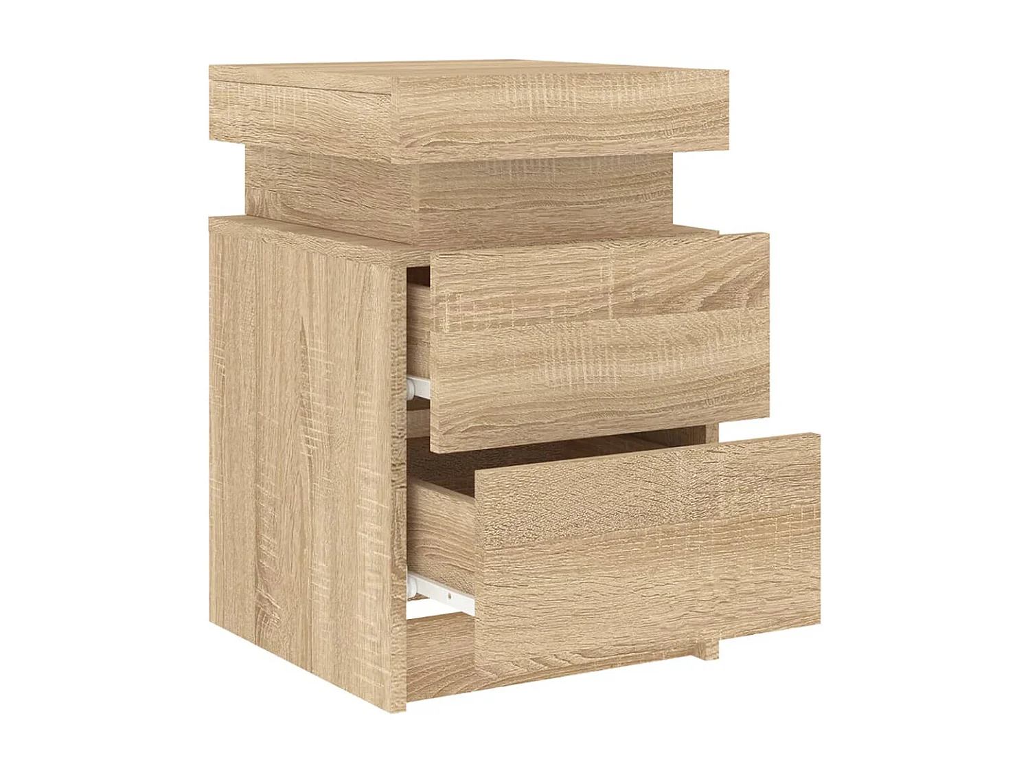 Table de chevet avec lumières LED chêne sonoma 35x39x55 cm