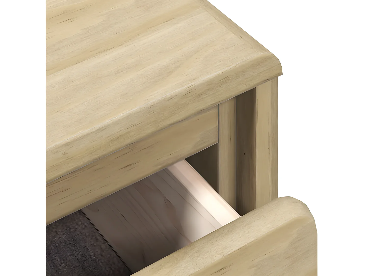 Table de chevet SAUDA chêne 44x35x56 cm bois de pin massif