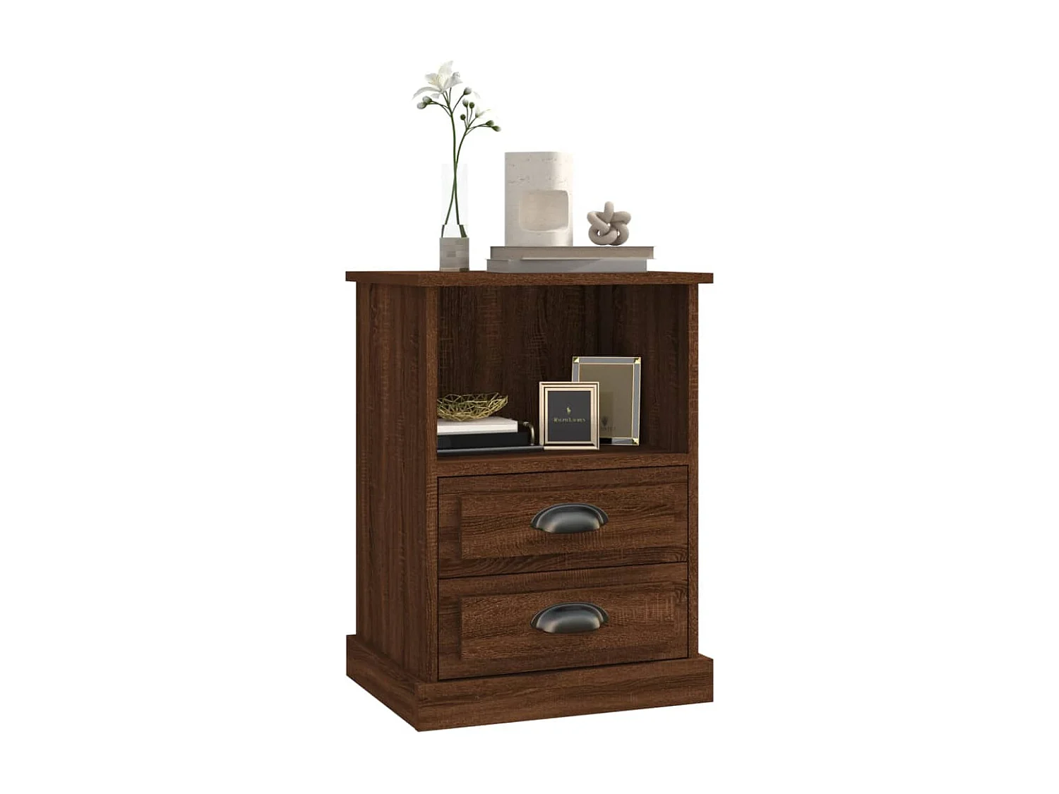 Mesas de cabeceira 2 peças 43x36x60 cm cor carvalho castanho