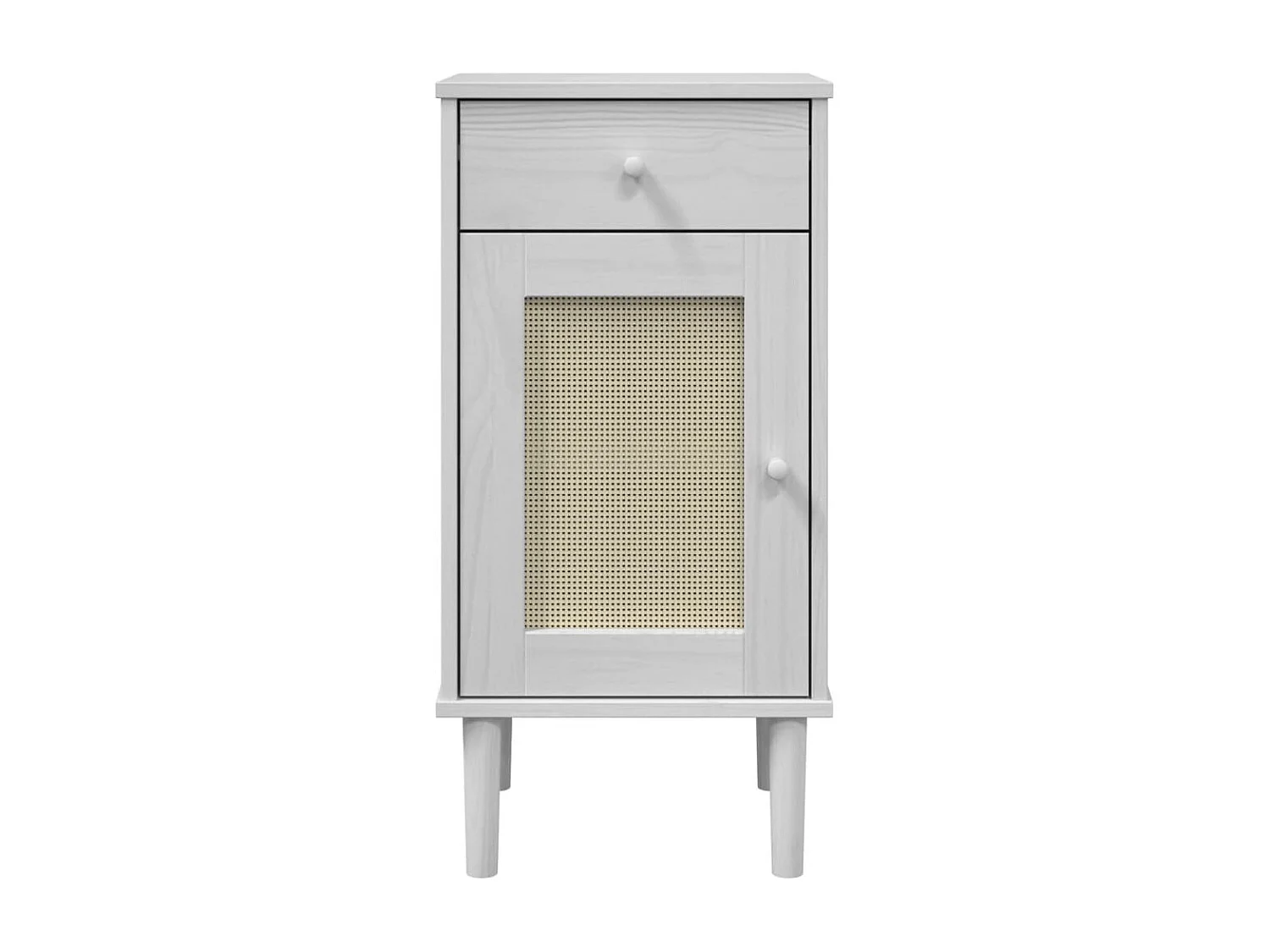 Mesa de cabeceira SENJA 40x35x80 cm pinho maciço branco